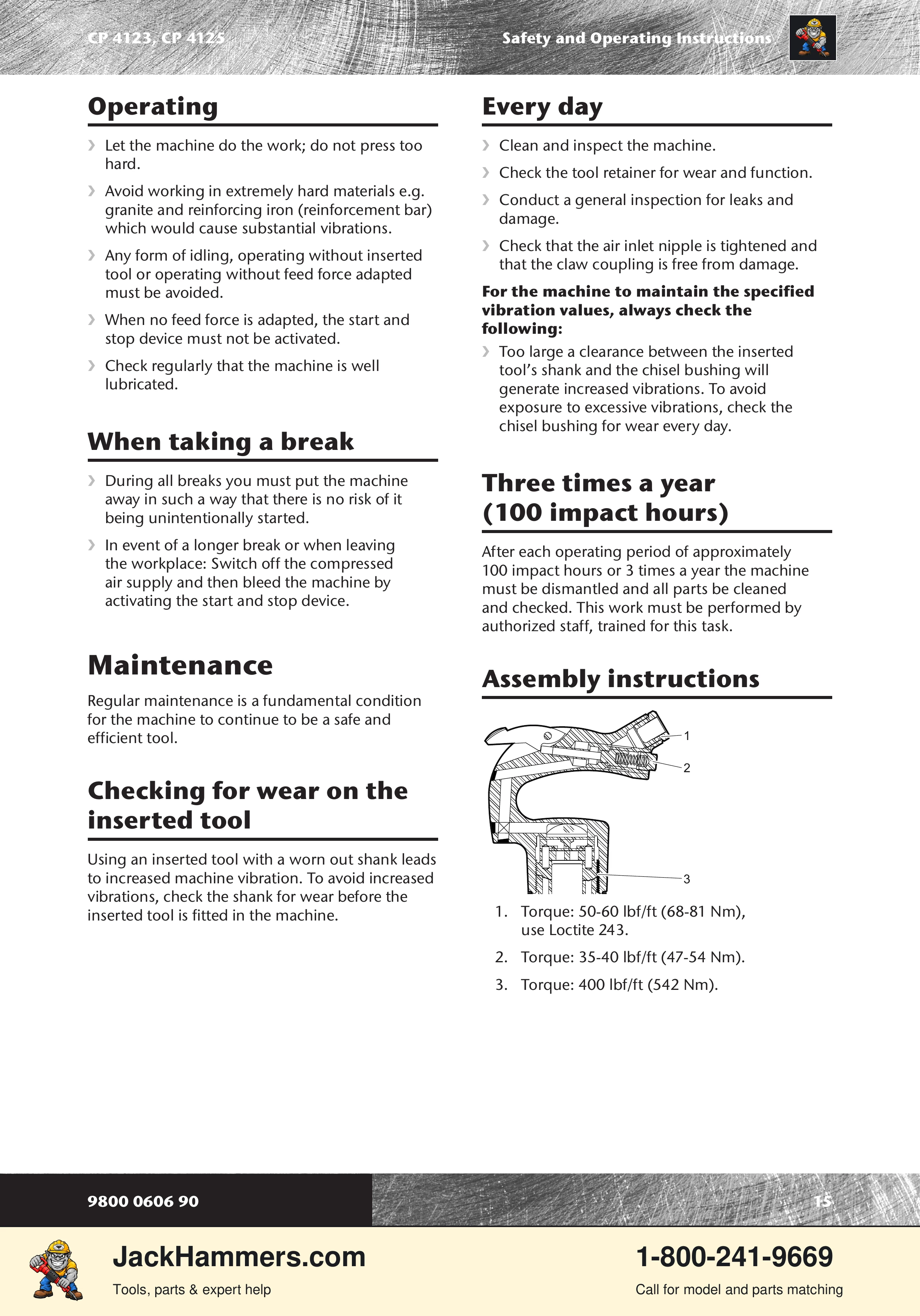 Chicago Pneumatic CP 4123 / 4125 PDF page 15 of 196