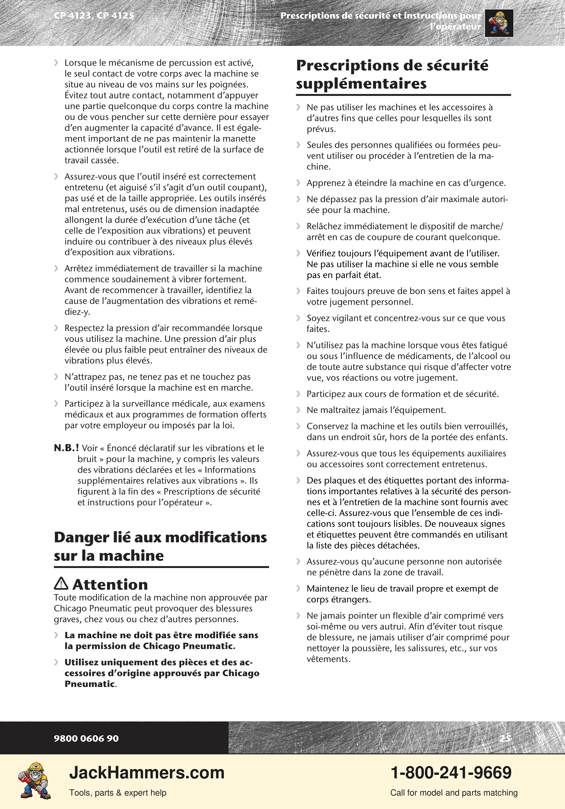 Chicago Pneumatic CP 4123 / 4125 PDF page 25 of 196
