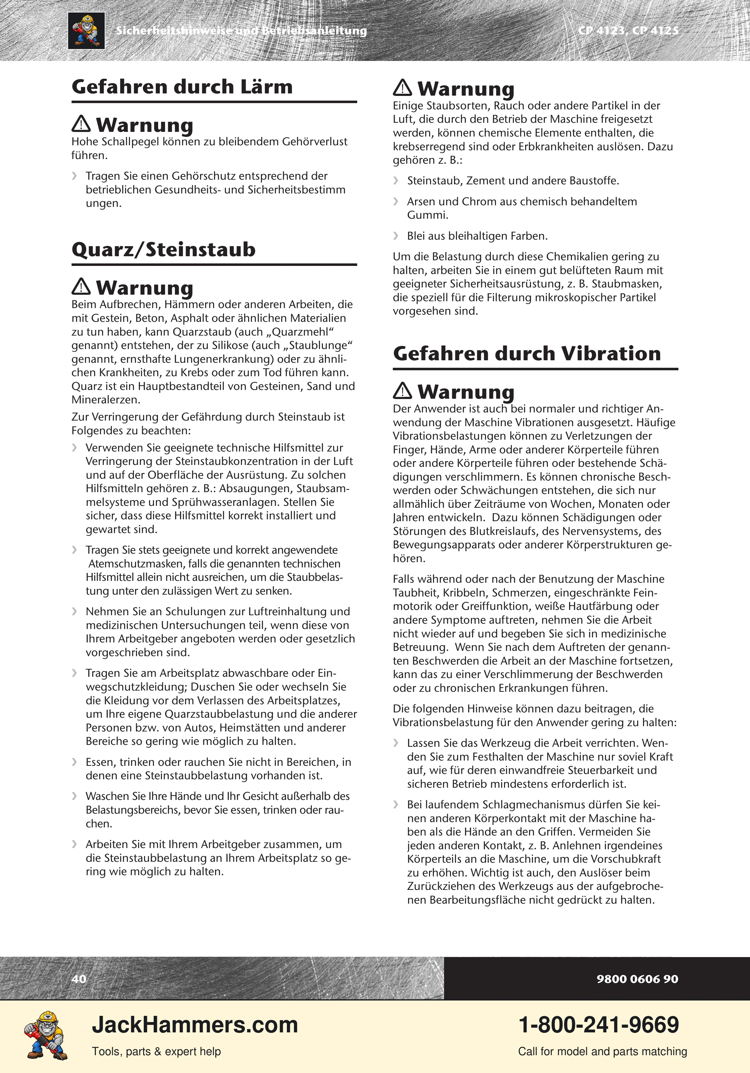 Chicago Pneumatic CP 4123 / 4125 PDF page 40 of 196