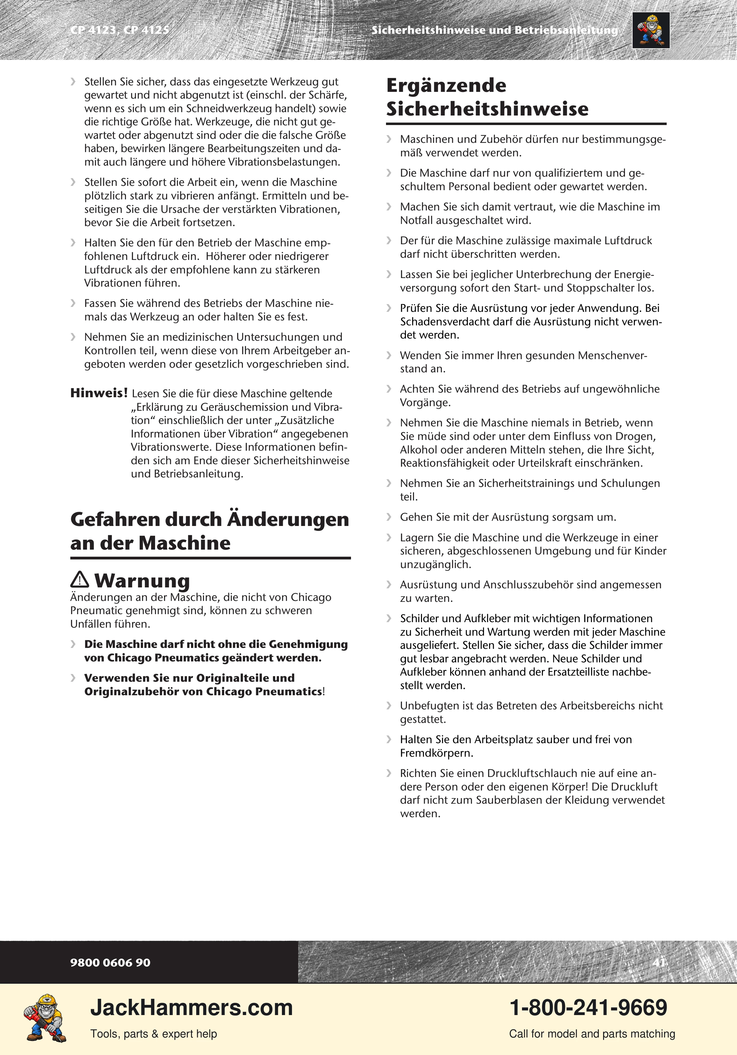 Chicago Pneumatic CP 4123 / 4125 PDF page 41 of 196