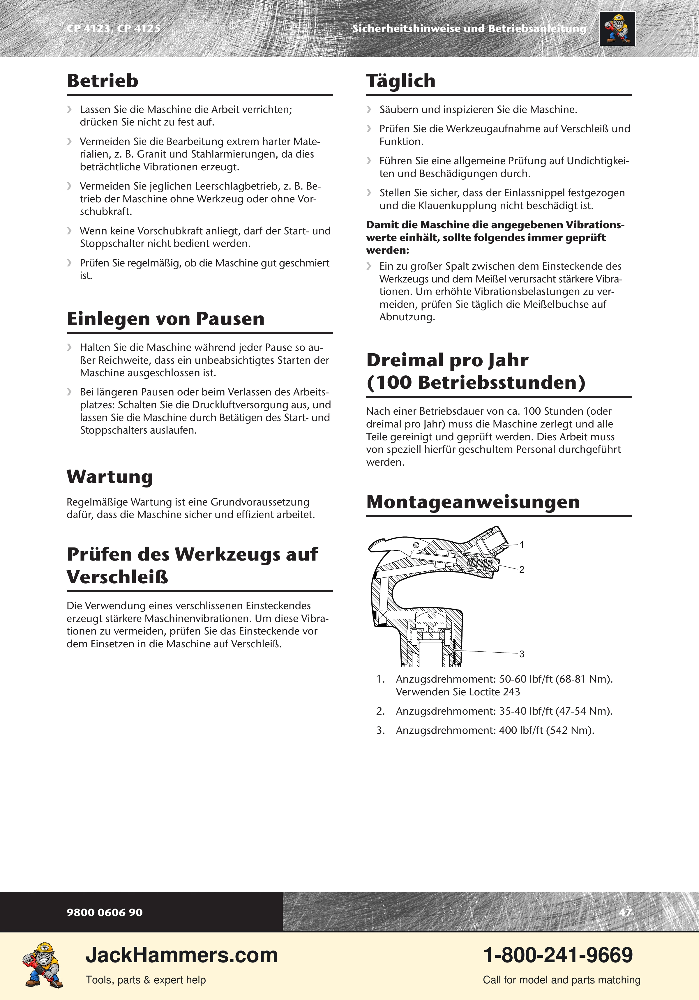 Chicago Pneumatic CP 4123 / 4125 PDF page 47 of 196
