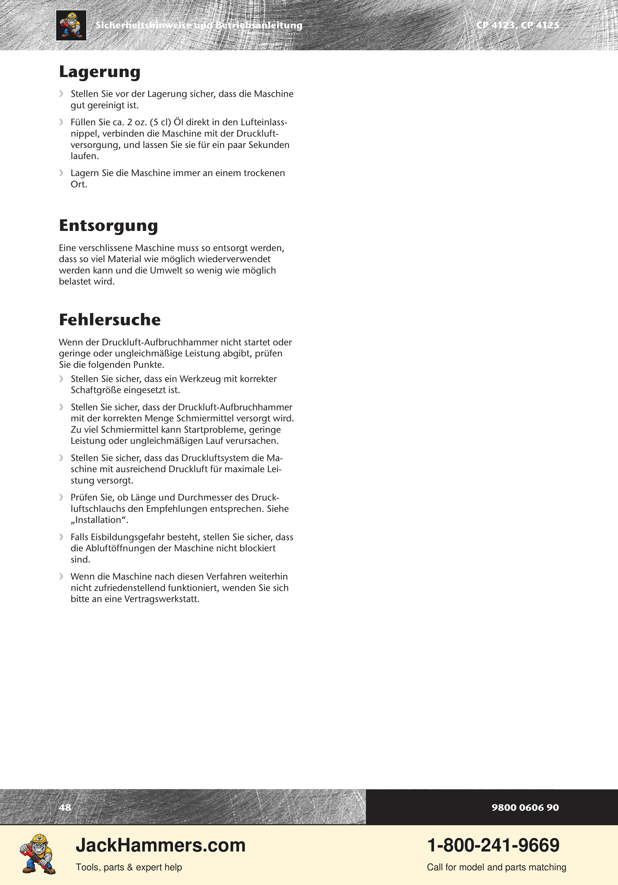 Chicago Pneumatic CP 4123 / 4125 PDF page 48 of 196