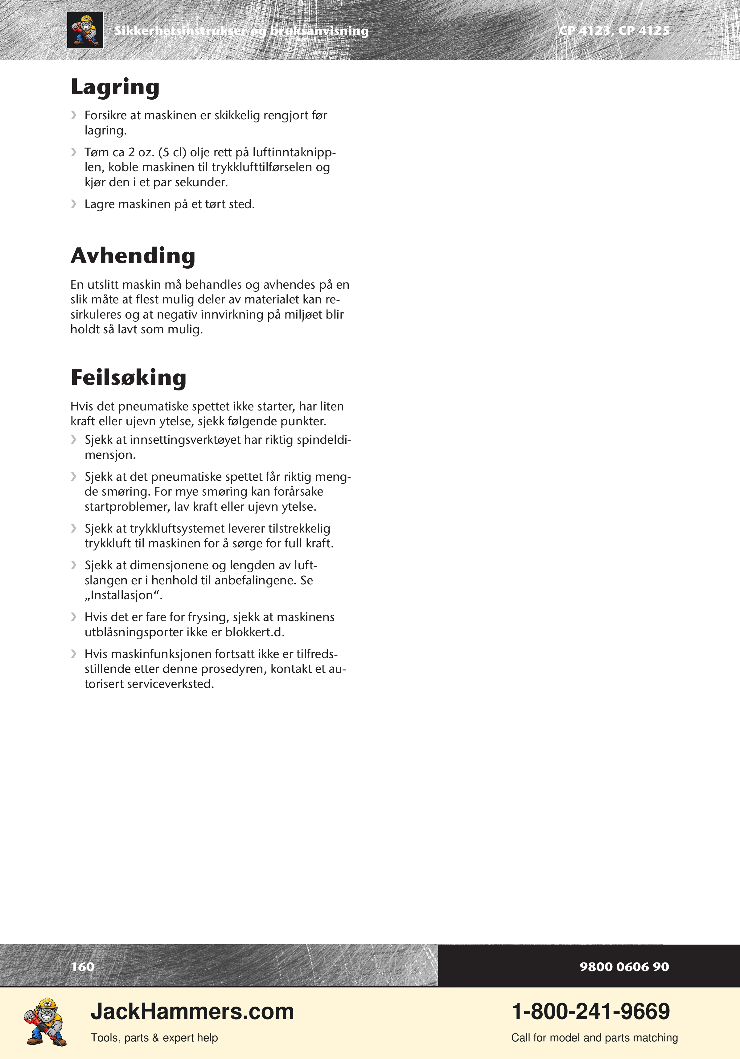 Chicago Pneumatic CP 4123 / 4125 PDF page 160 of 196