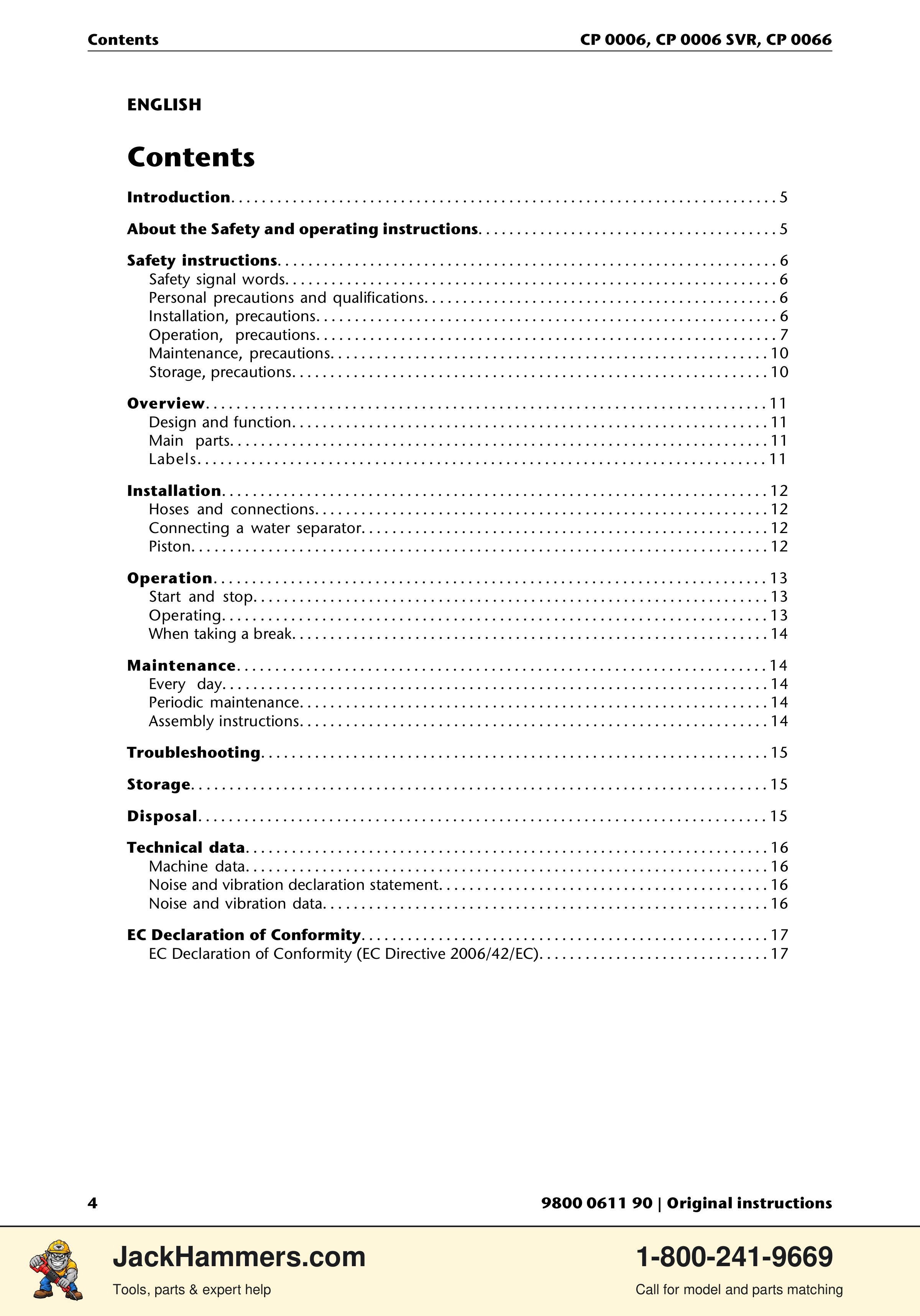 Chicago Pneumatic CP 0066 PDF page 4 of 196