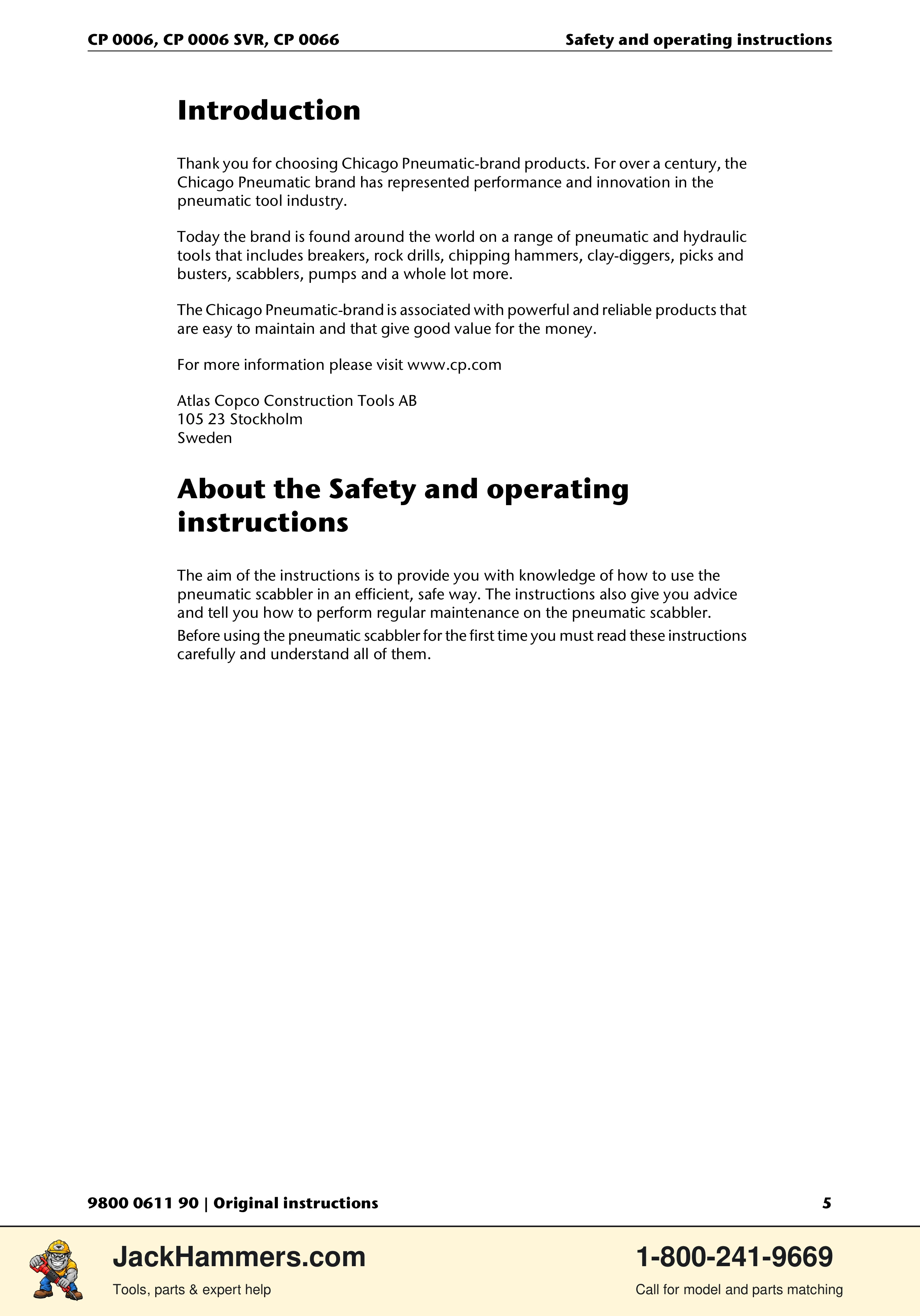 Chicago Pneumatic CP 0066 PDF page 5 of 196