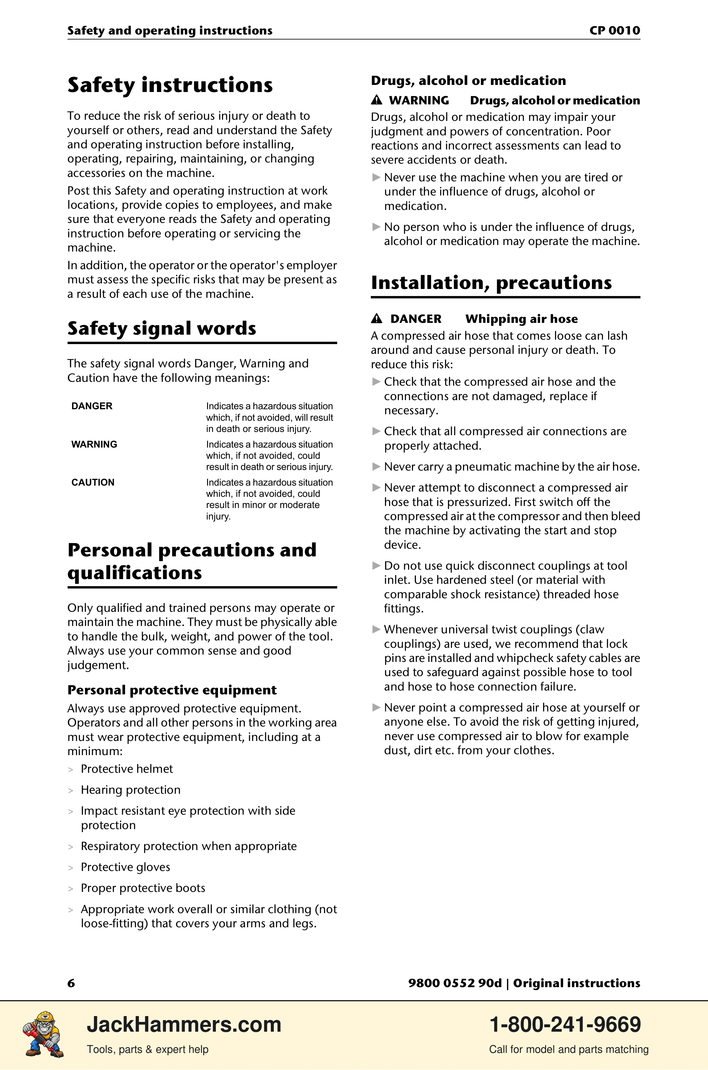Chicago Pneumatic CP 0010 PDF page 6 of 112