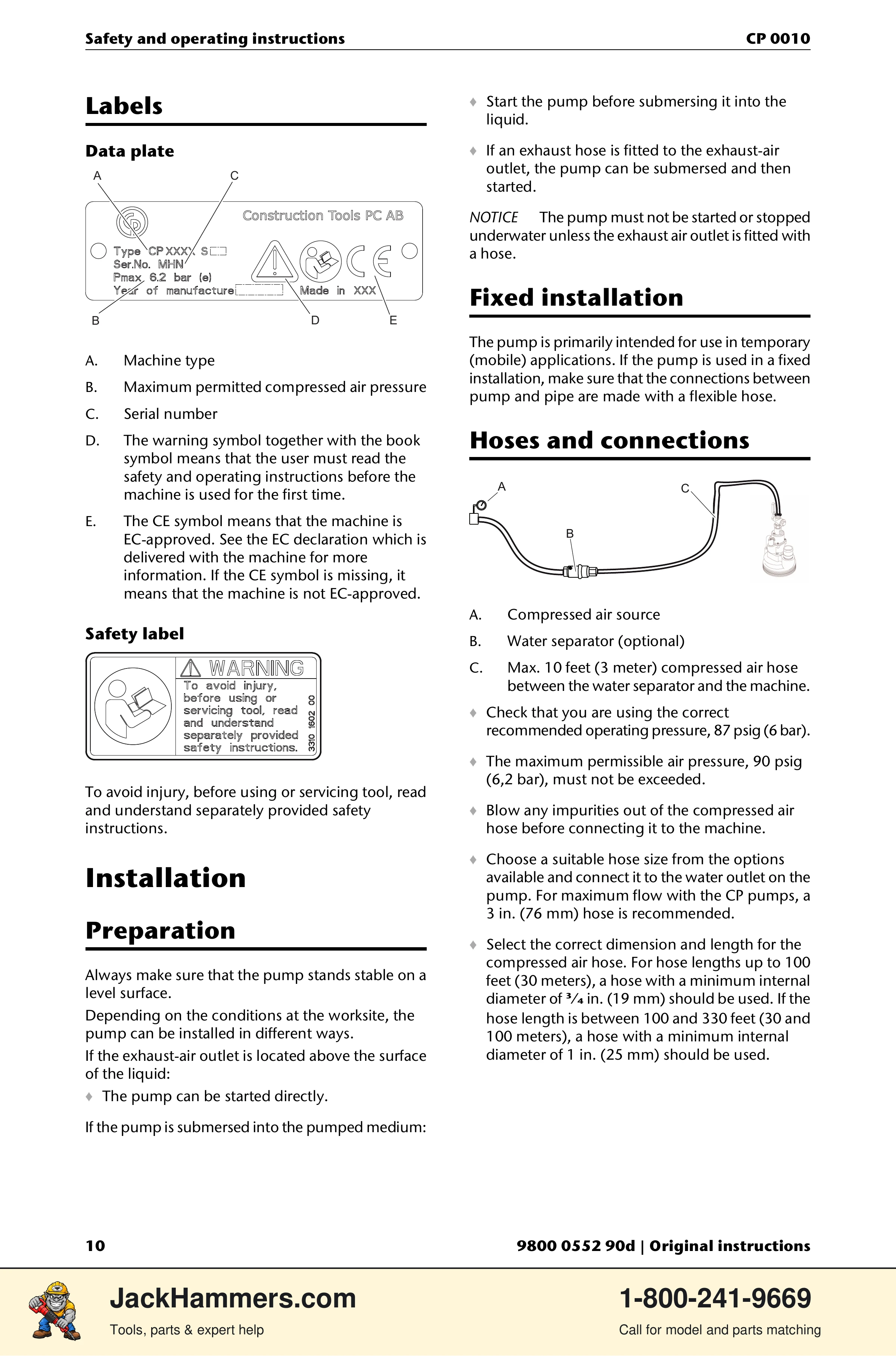 Chicago Pneumatic CP 0010 PDF page 10 of 112