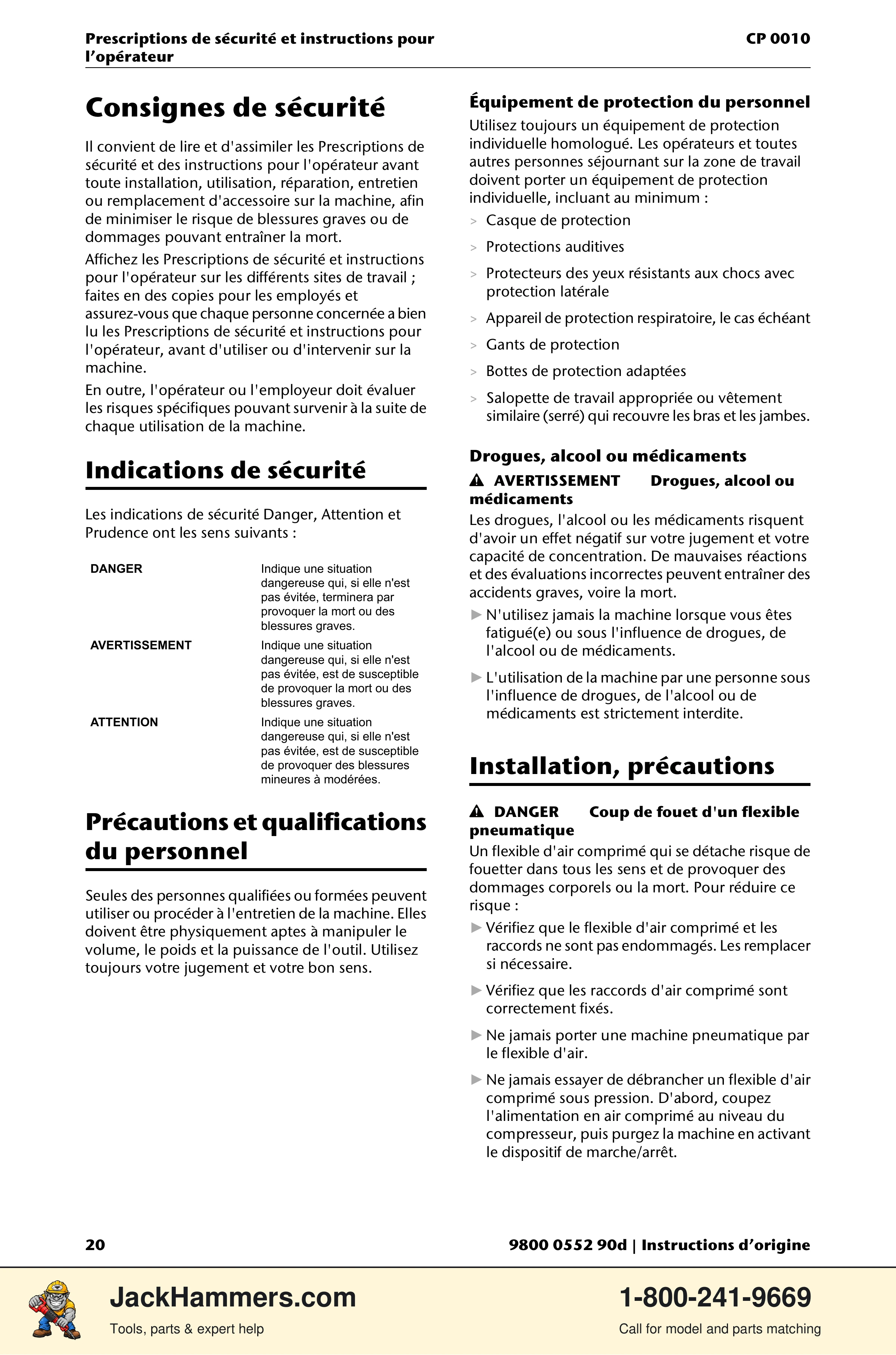Chicago Pneumatic CP 0010 PDF page 20 of 112