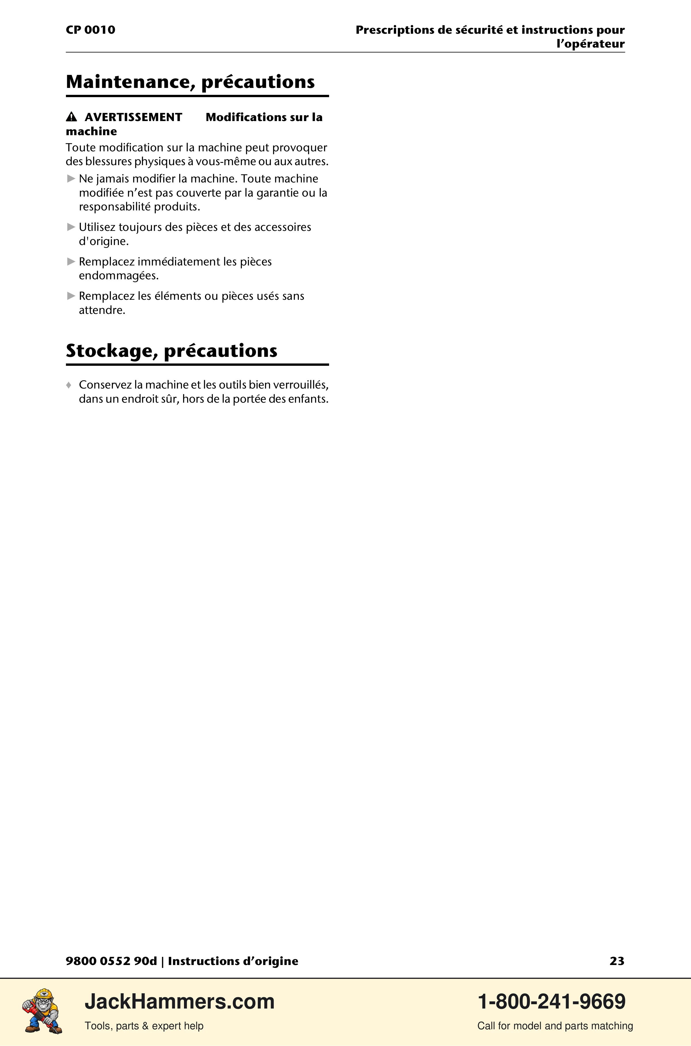 Chicago Pneumatic CP 0010 PDF page 23 of 112