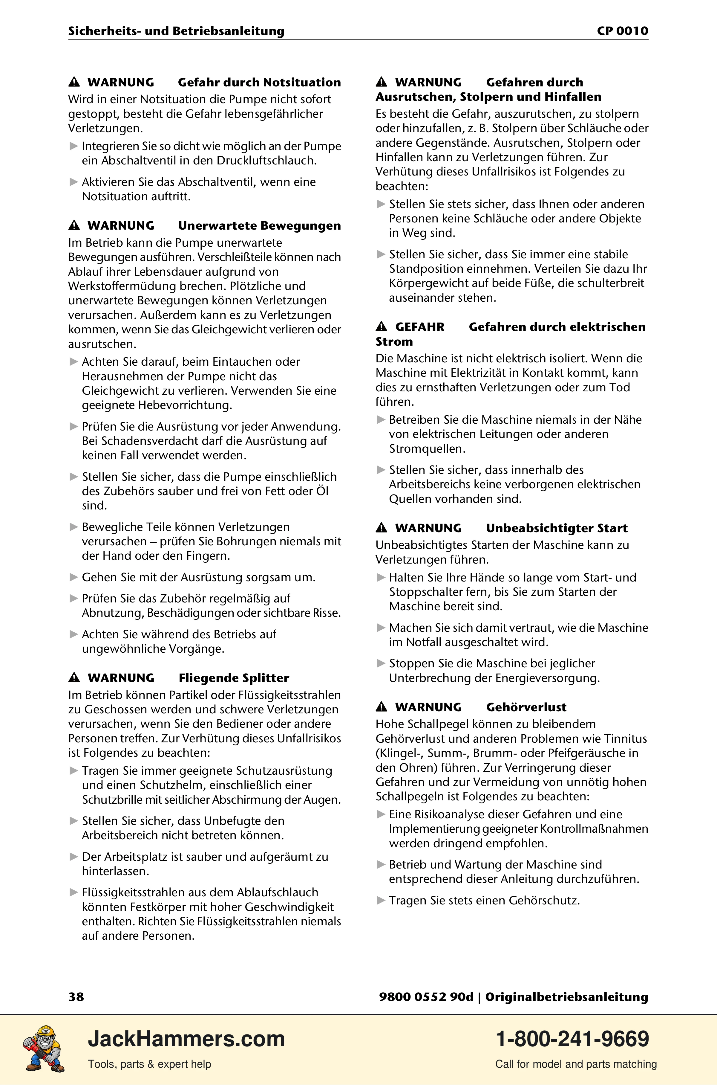 Chicago Pneumatic CP 0010 PDF page 38 of 112