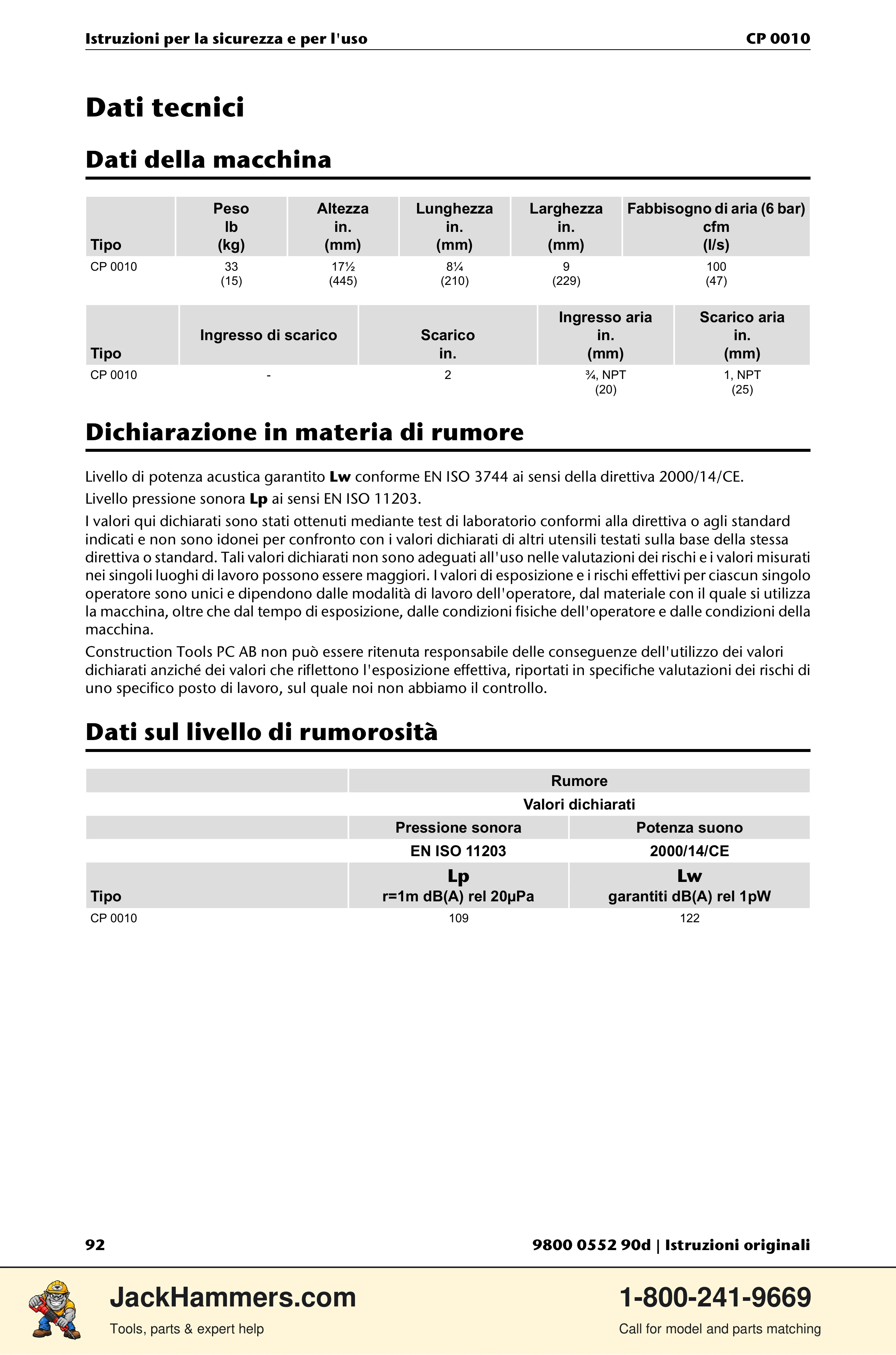 Chicago Pneumatic CP 0010 PDF page 92 of 112