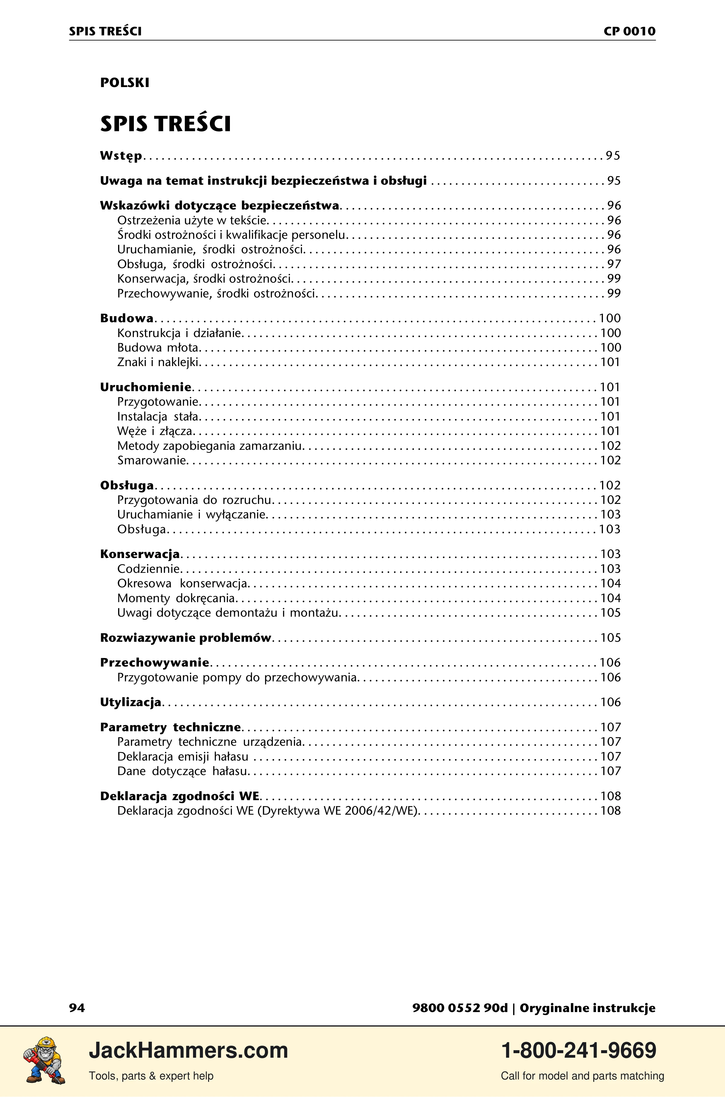 Chicago Pneumatic CP 0010 PDF page 94 of 112