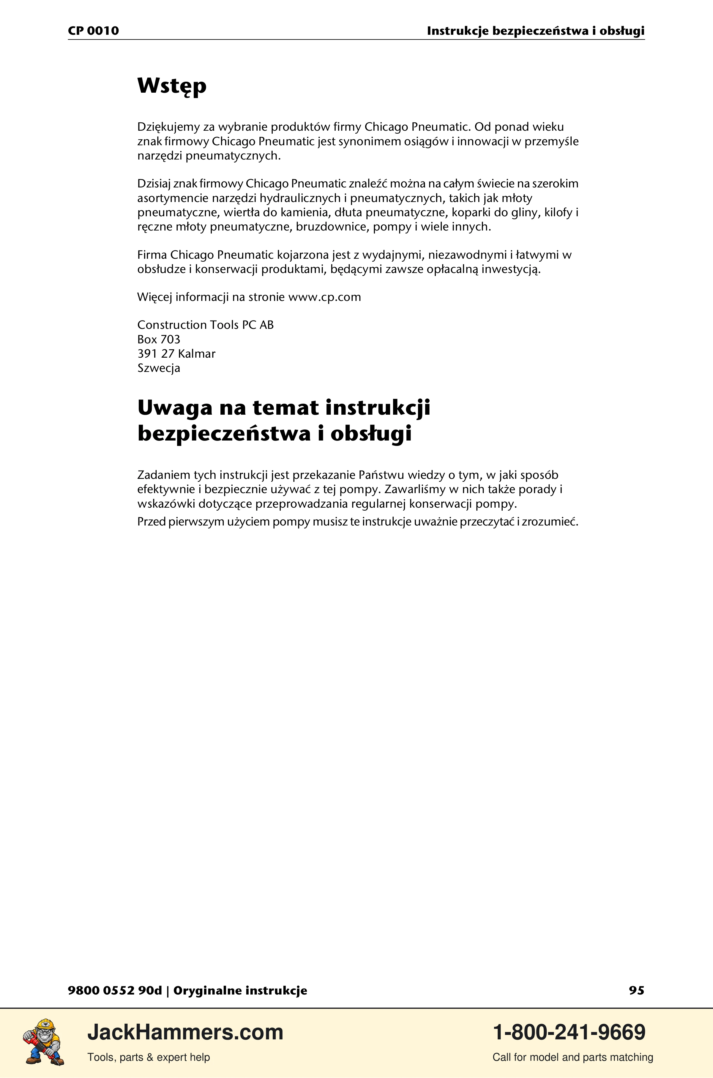 Chicago Pneumatic CP 0010 PDF page 95 of 112