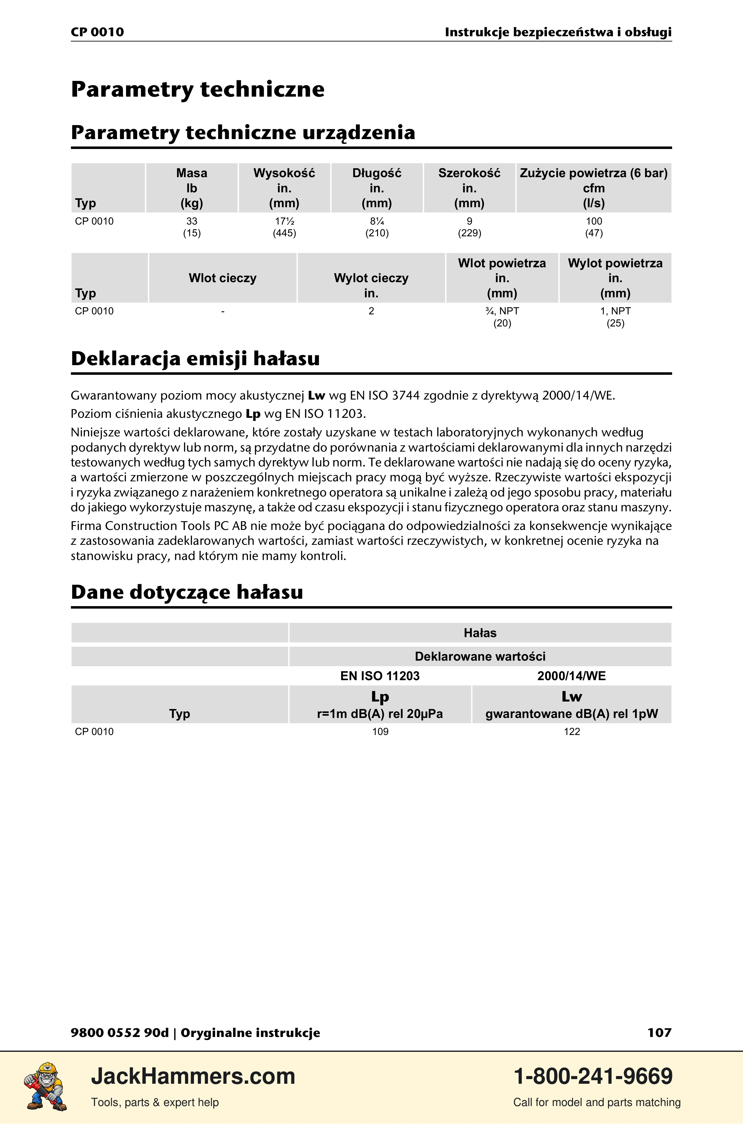 Chicago Pneumatic CP 0010 PDF page 107 of 112