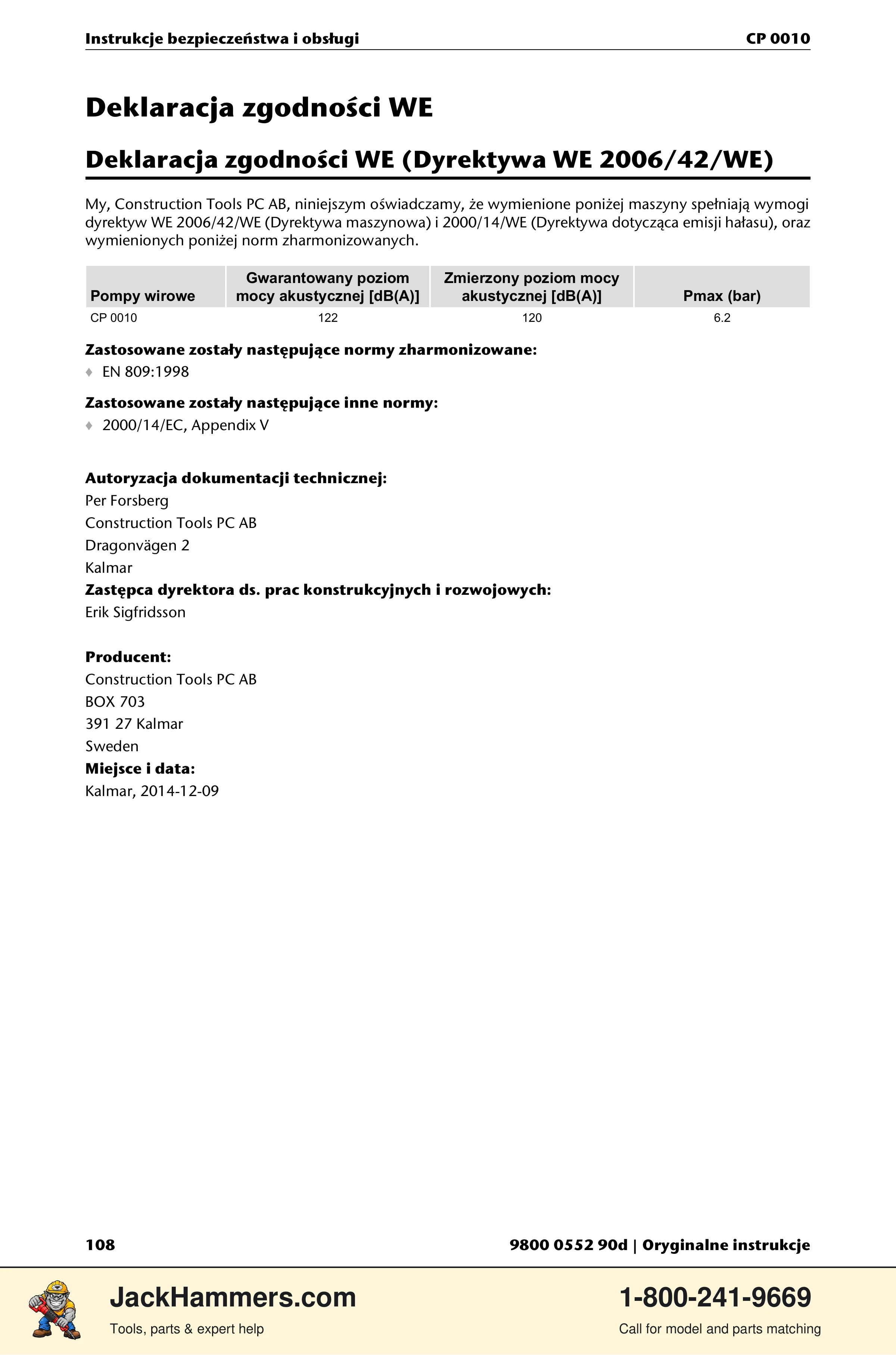 Chicago Pneumatic CP 0010 PDF page 108 of 112