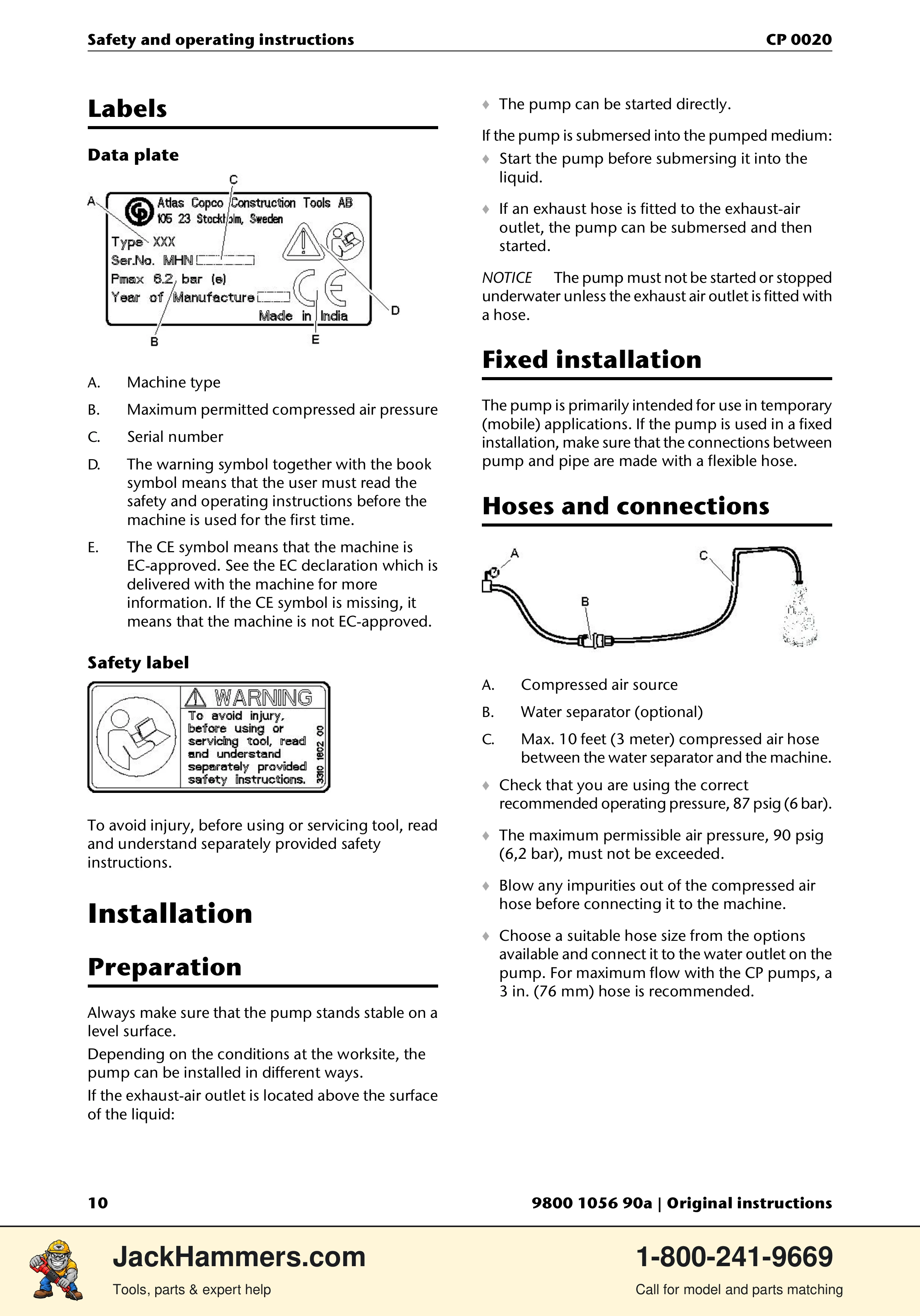 Chicago Pneumatic CP 0020 PDF page 10 of 112