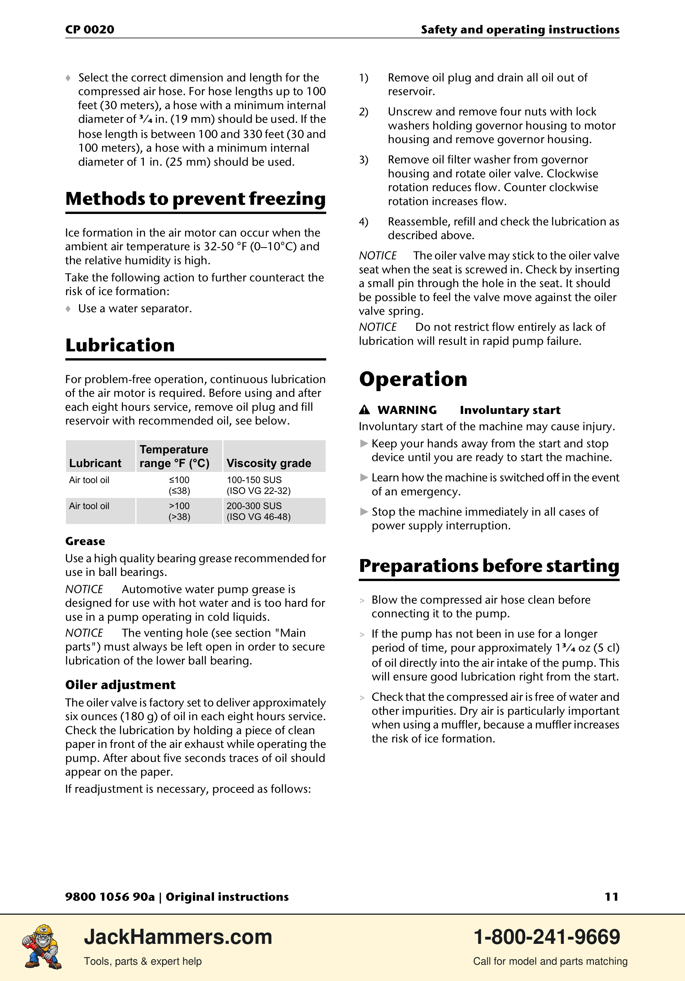 Chicago Pneumatic CP 0020 PDF page 11 of 112