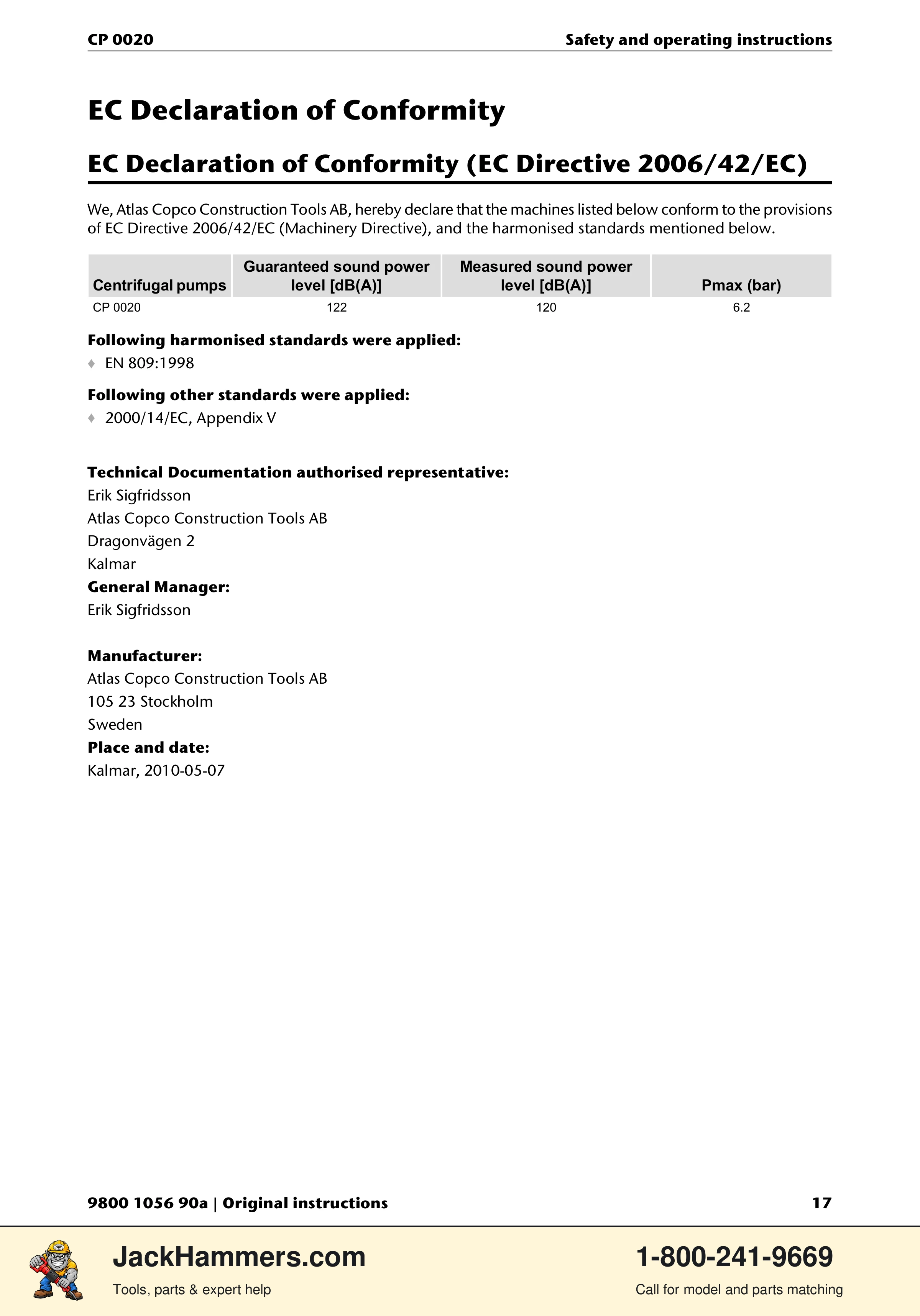 Chicago Pneumatic CP 0020 PDF page 17 of 112