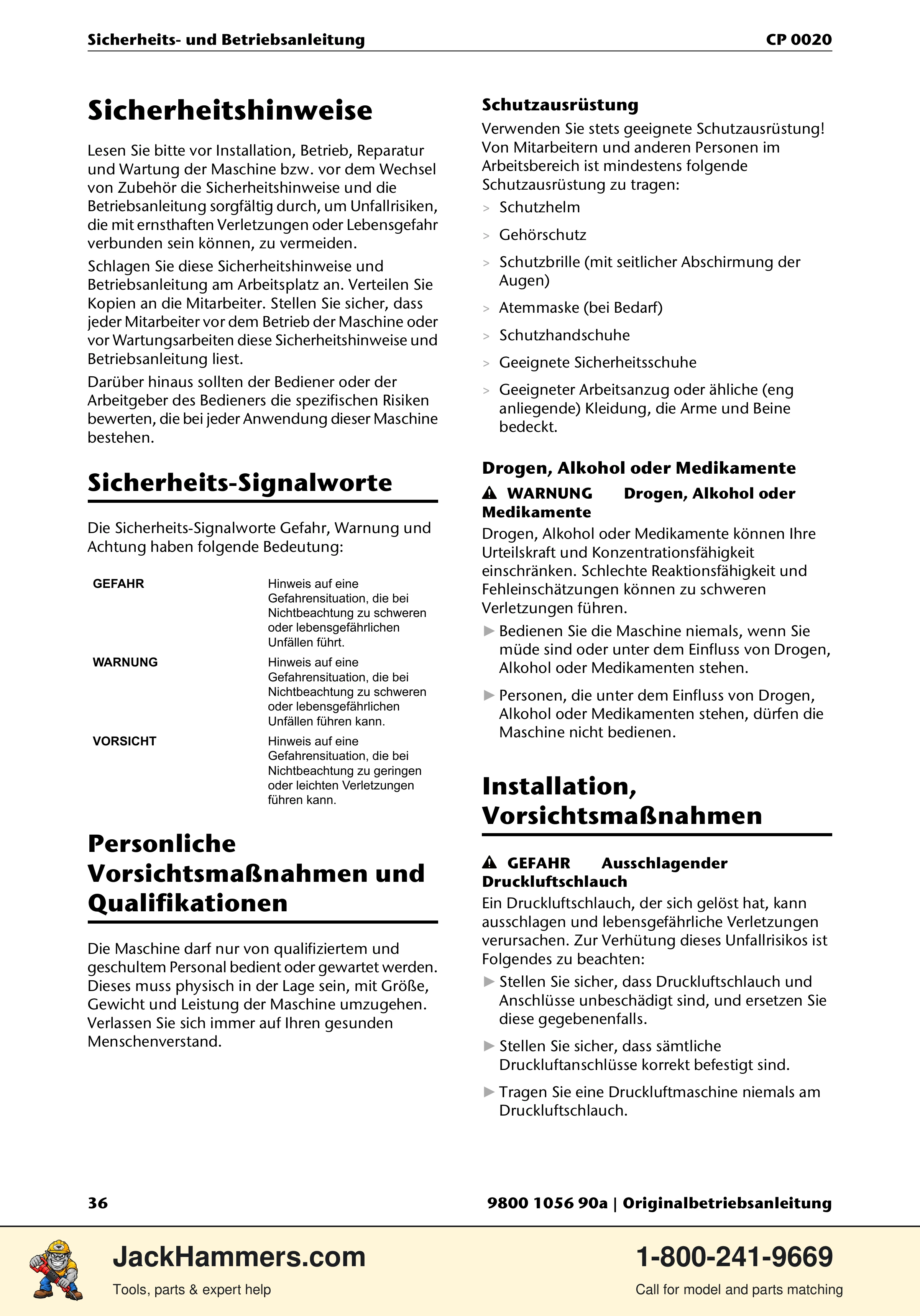 Chicago Pneumatic CP 0020 PDF page 36 of 112