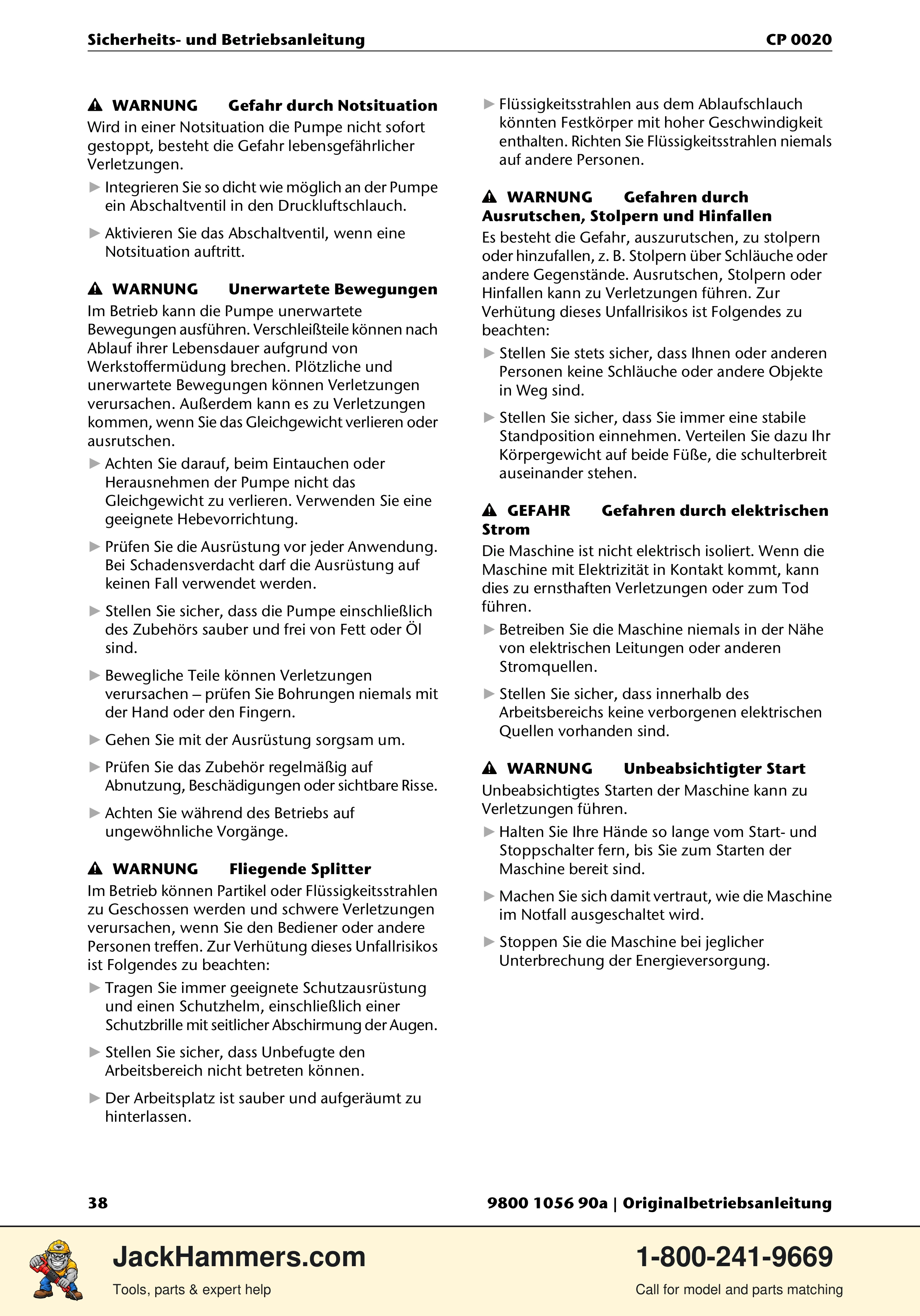 Chicago Pneumatic CP 0020 PDF page 38 of 112