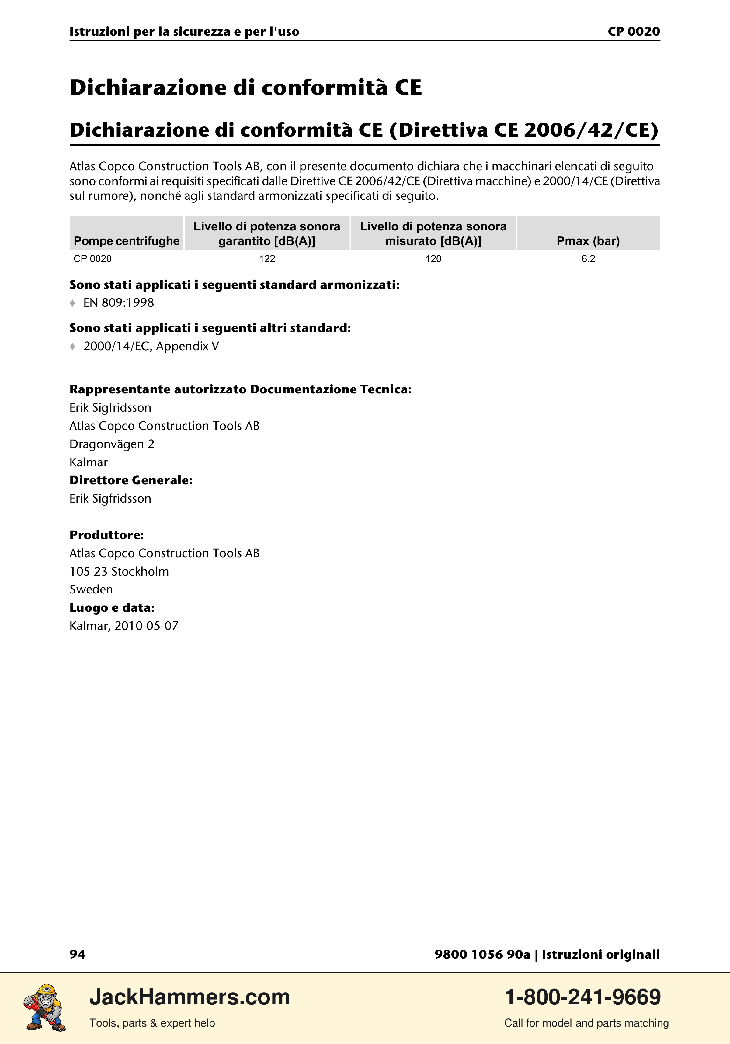 Chicago Pneumatic CP 0020 PDF page 94 of 112
