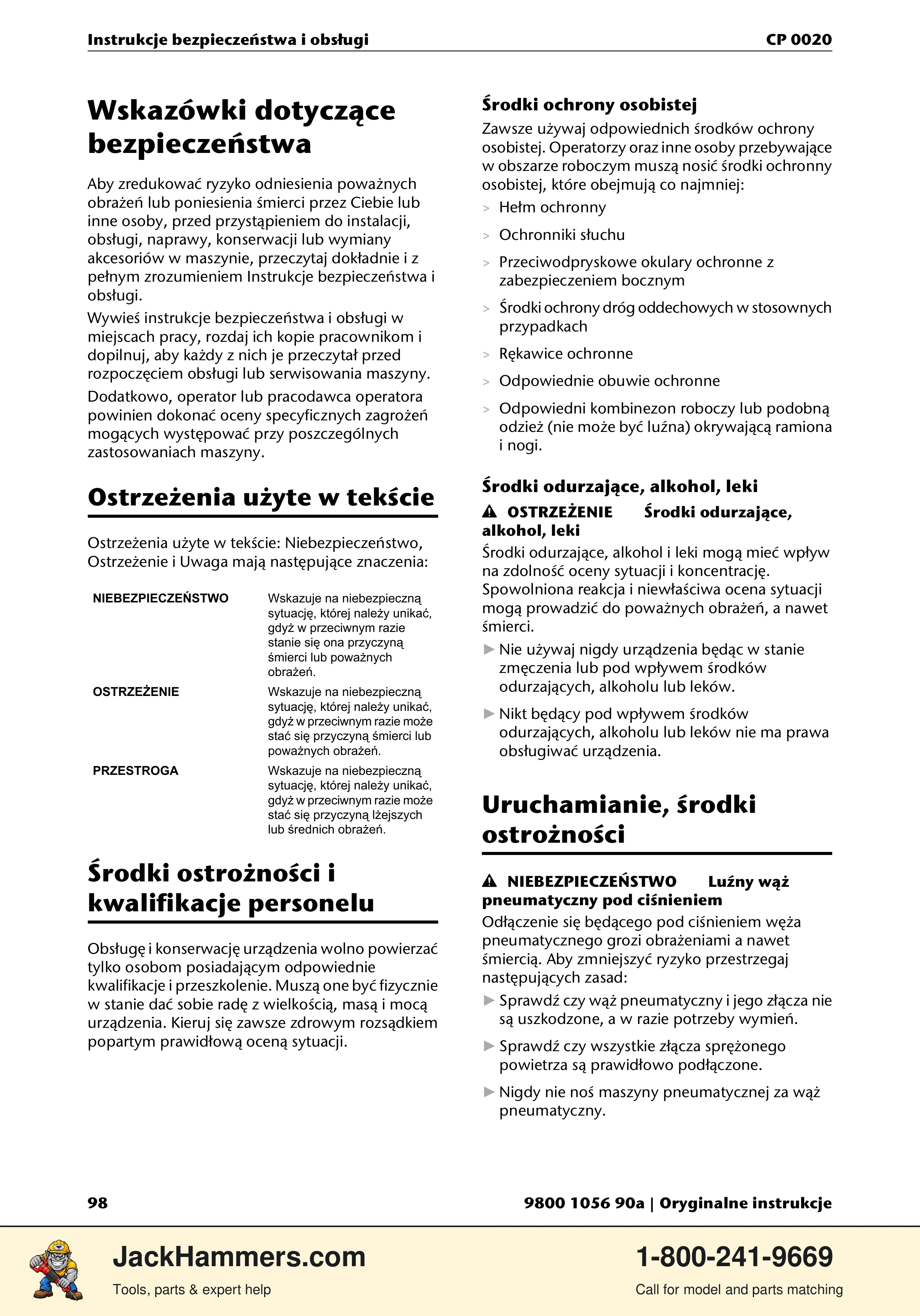 Chicago Pneumatic CP 0020 PDF page 98 of 112