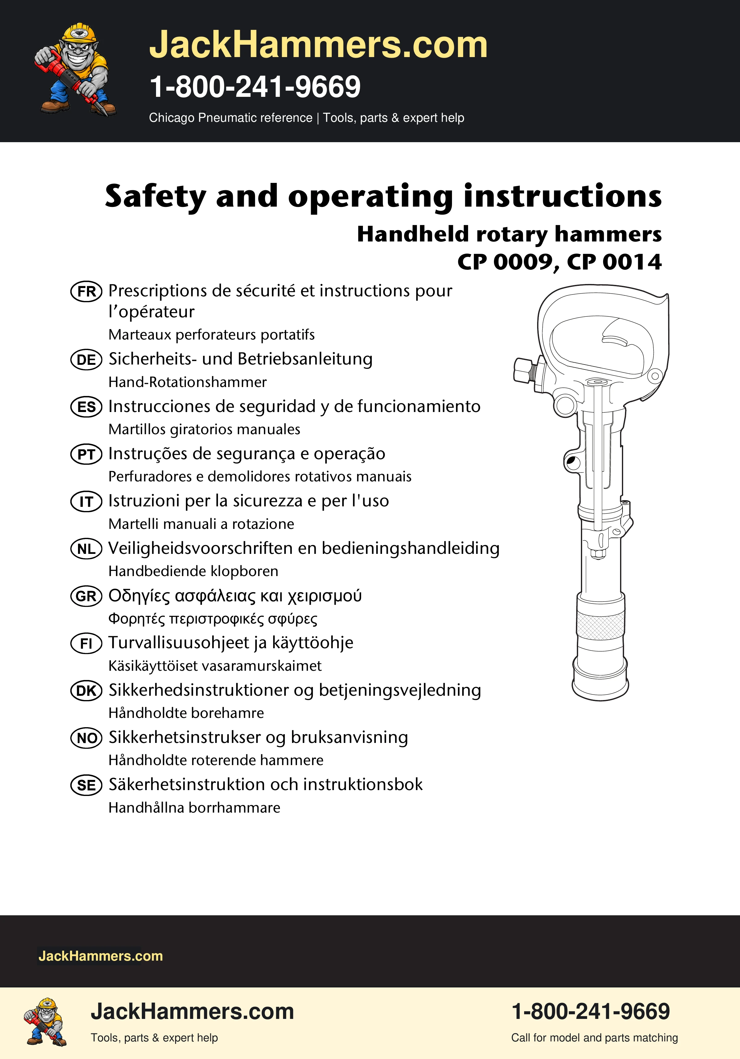 Chicago Pneumatic 0009 Series / 0014 Series PDF page 1 of 260
