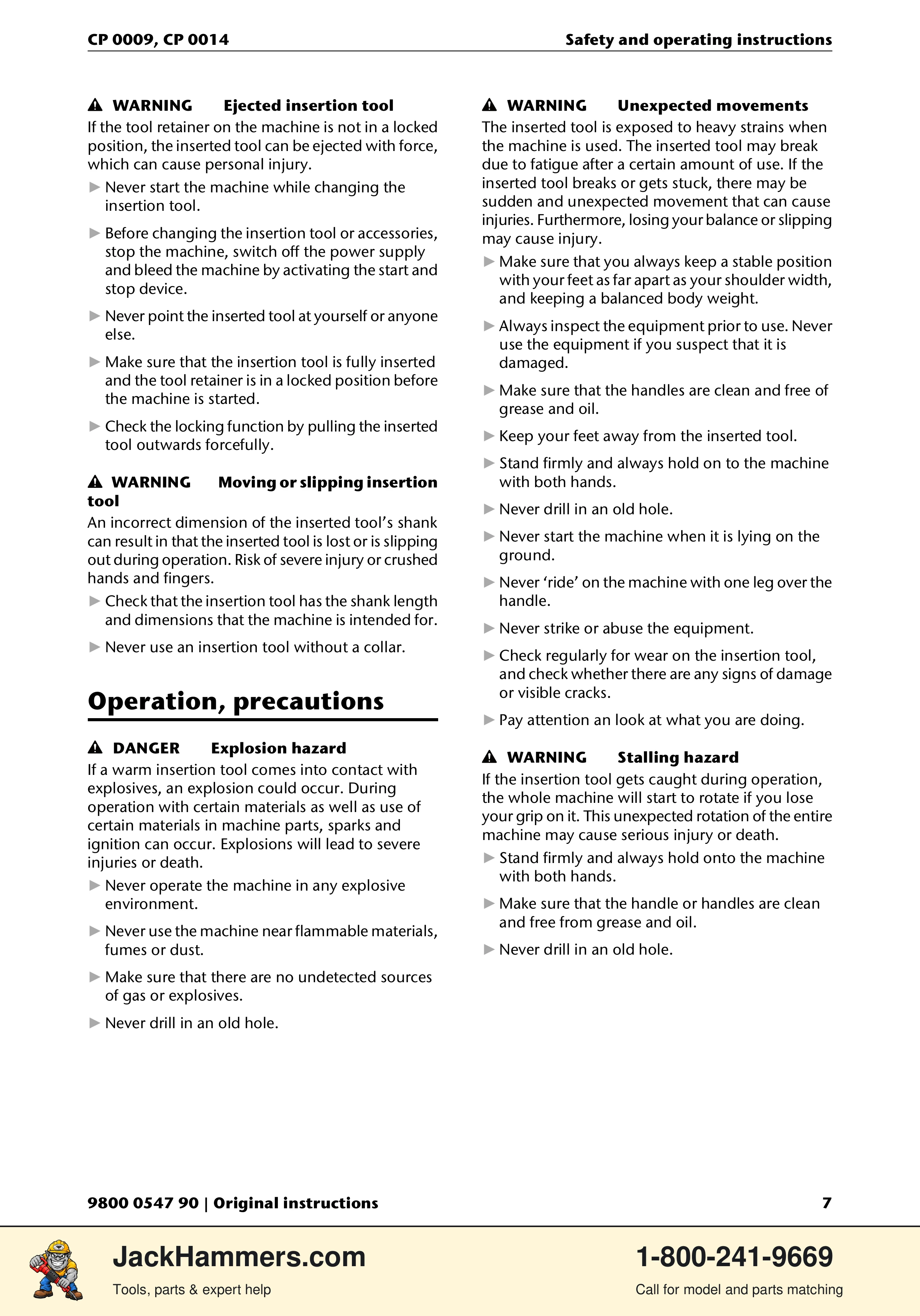 Chicago Pneumatic 0009 Series / 0014 Series PDF page 7 of 260