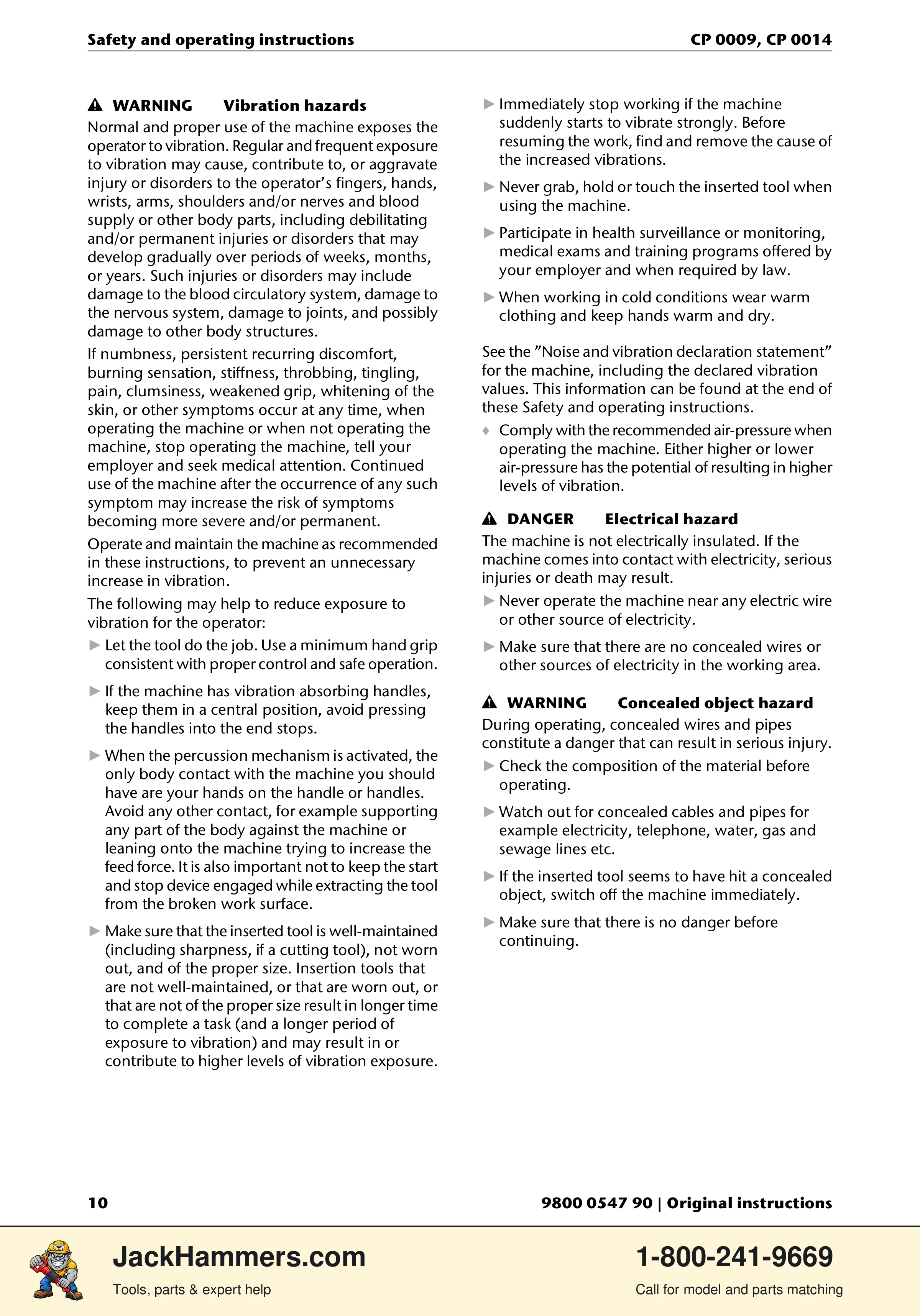 Chicago Pneumatic 0009 Series / 0014 Series PDF page 10 of 260