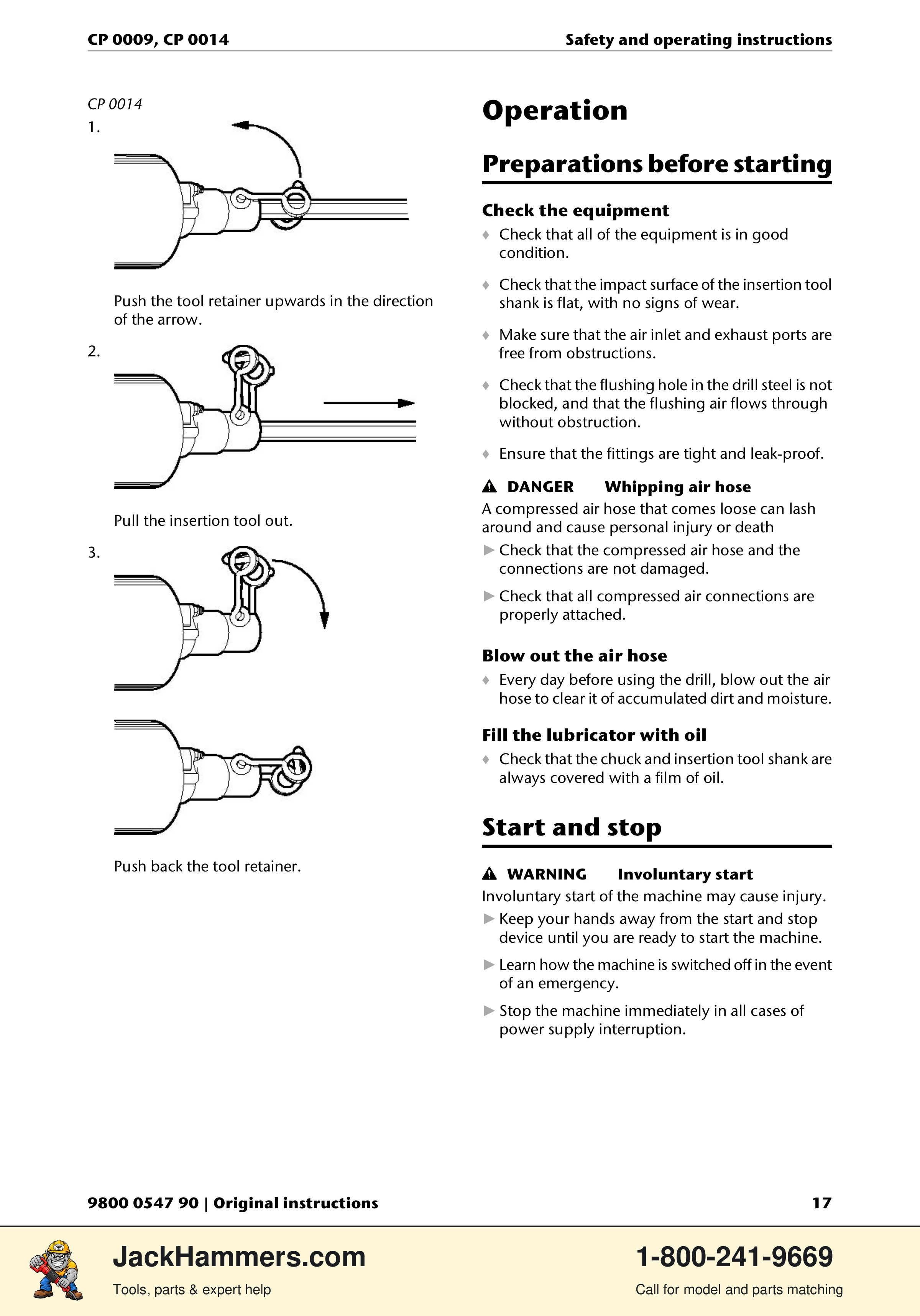 Chicago Pneumatic 0009 Series / 0014 Series PDF page 17 of 260