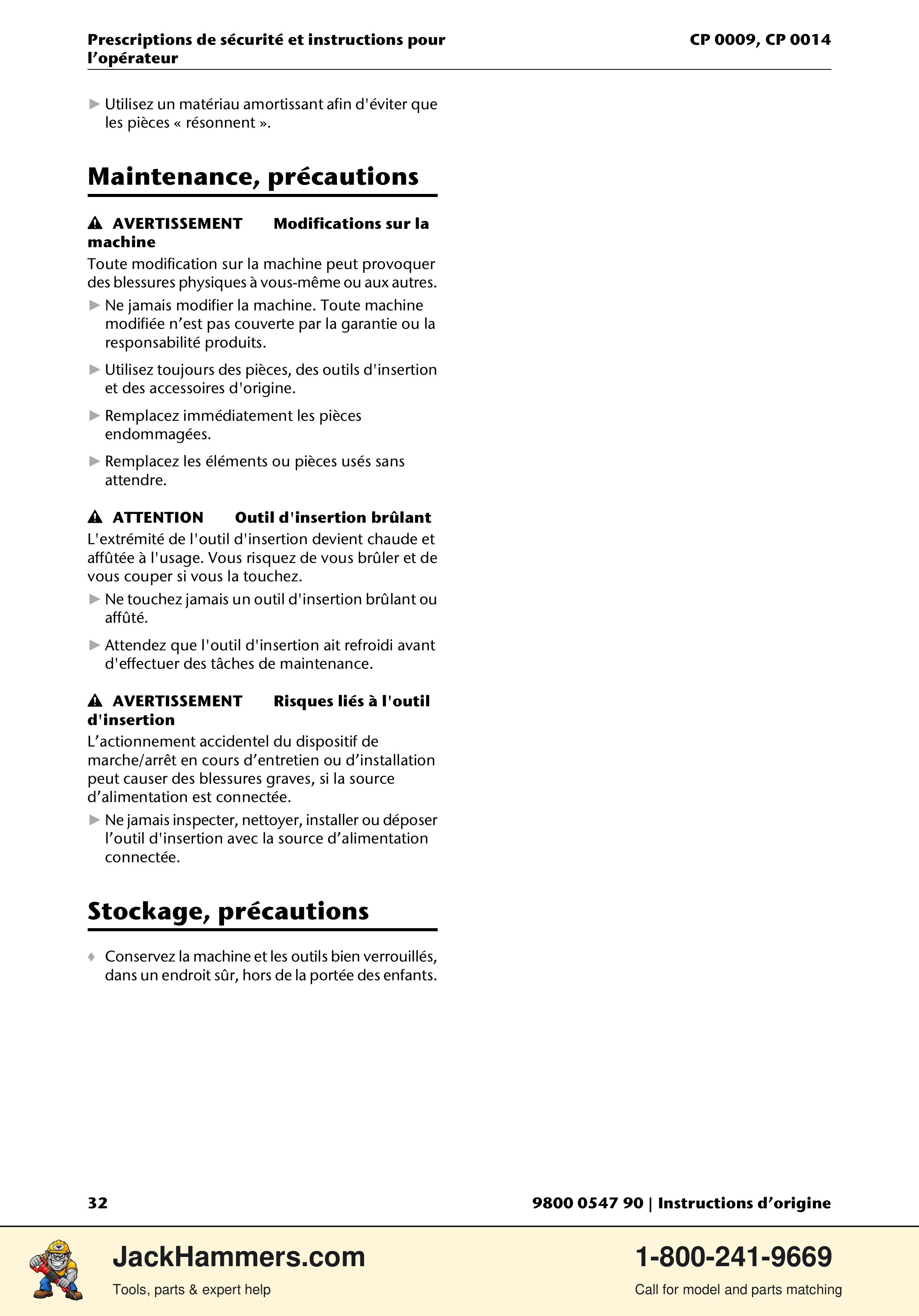 Chicago Pneumatic 0009 Series / 0014 Series PDF page 32 of 260