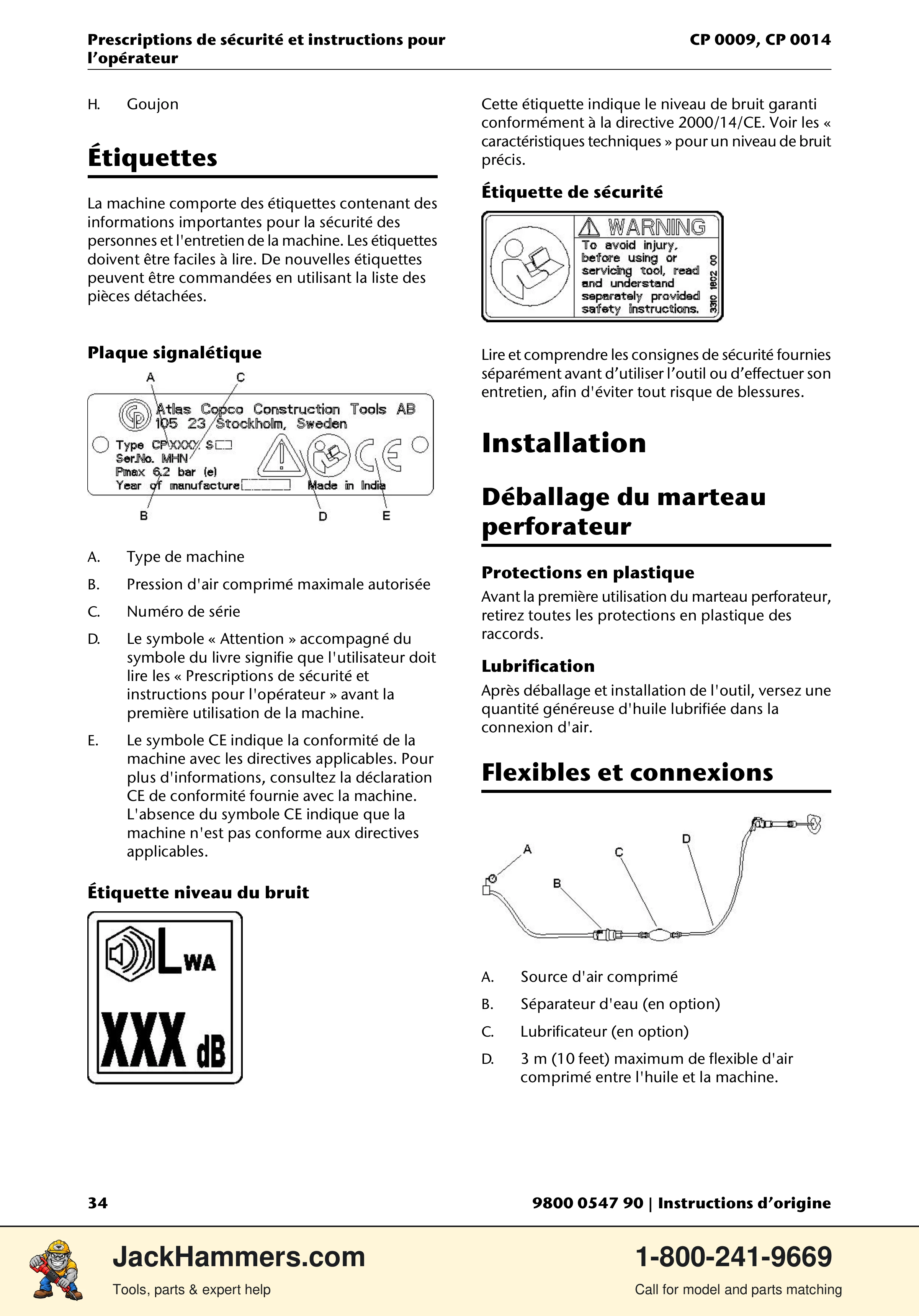 Chicago Pneumatic 0009 Series / 0014 Series PDF page 34 of 260