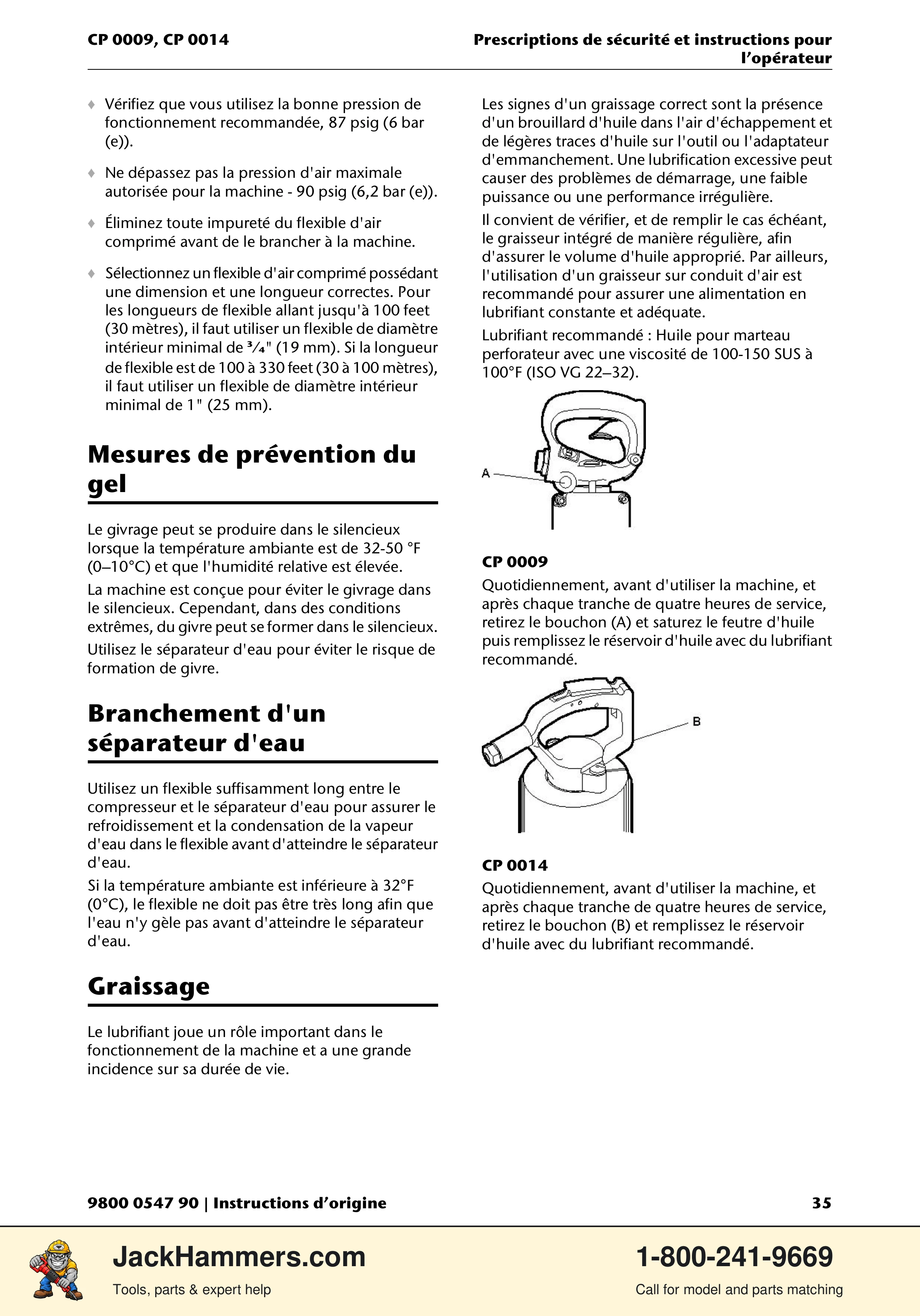 Chicago Pneumatic 0009 Series / 0014 Series PDF page 35 of 260
