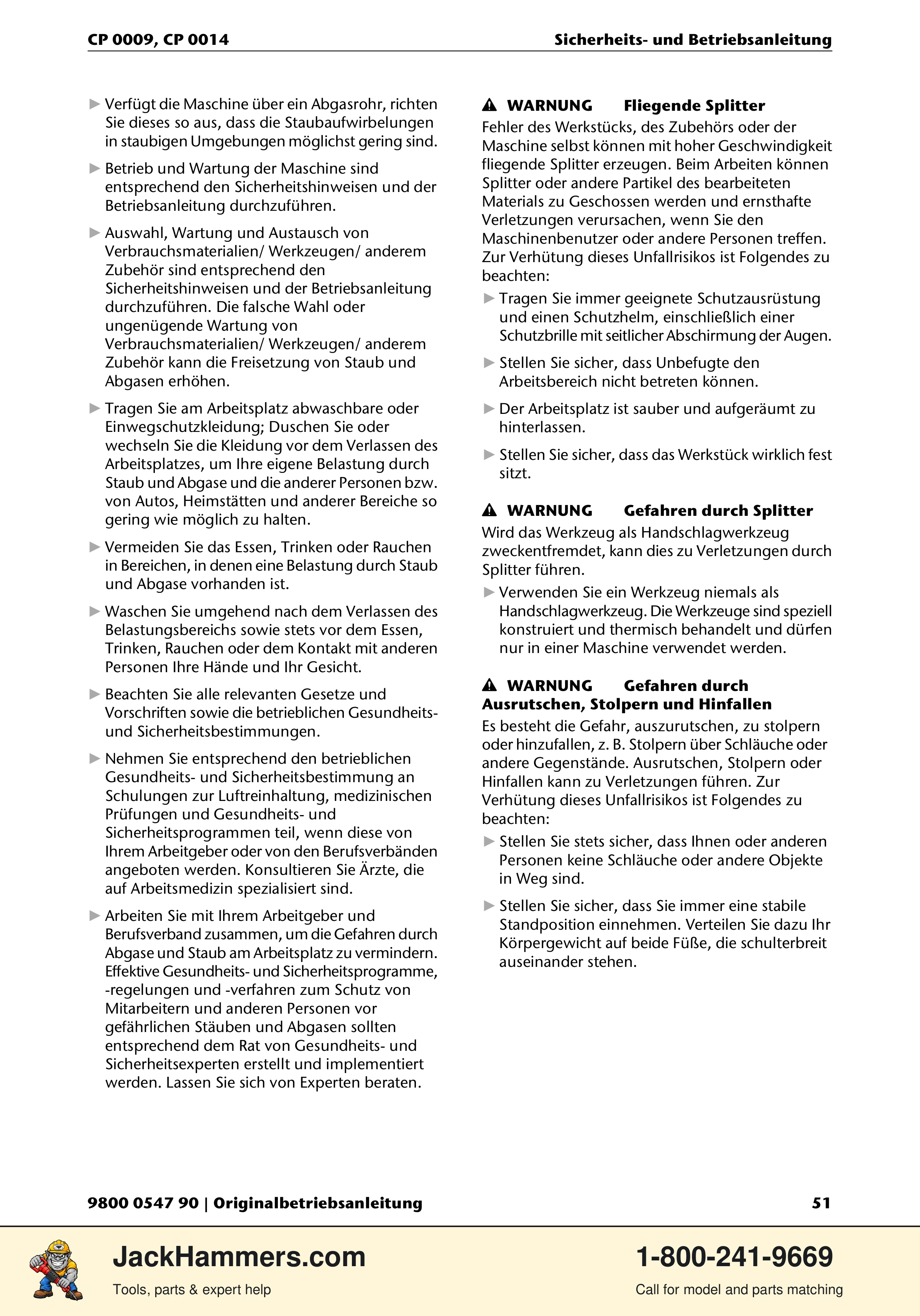 Chicago Pneumatic 0009 Series / 0014 Series PDF page 51 of 260