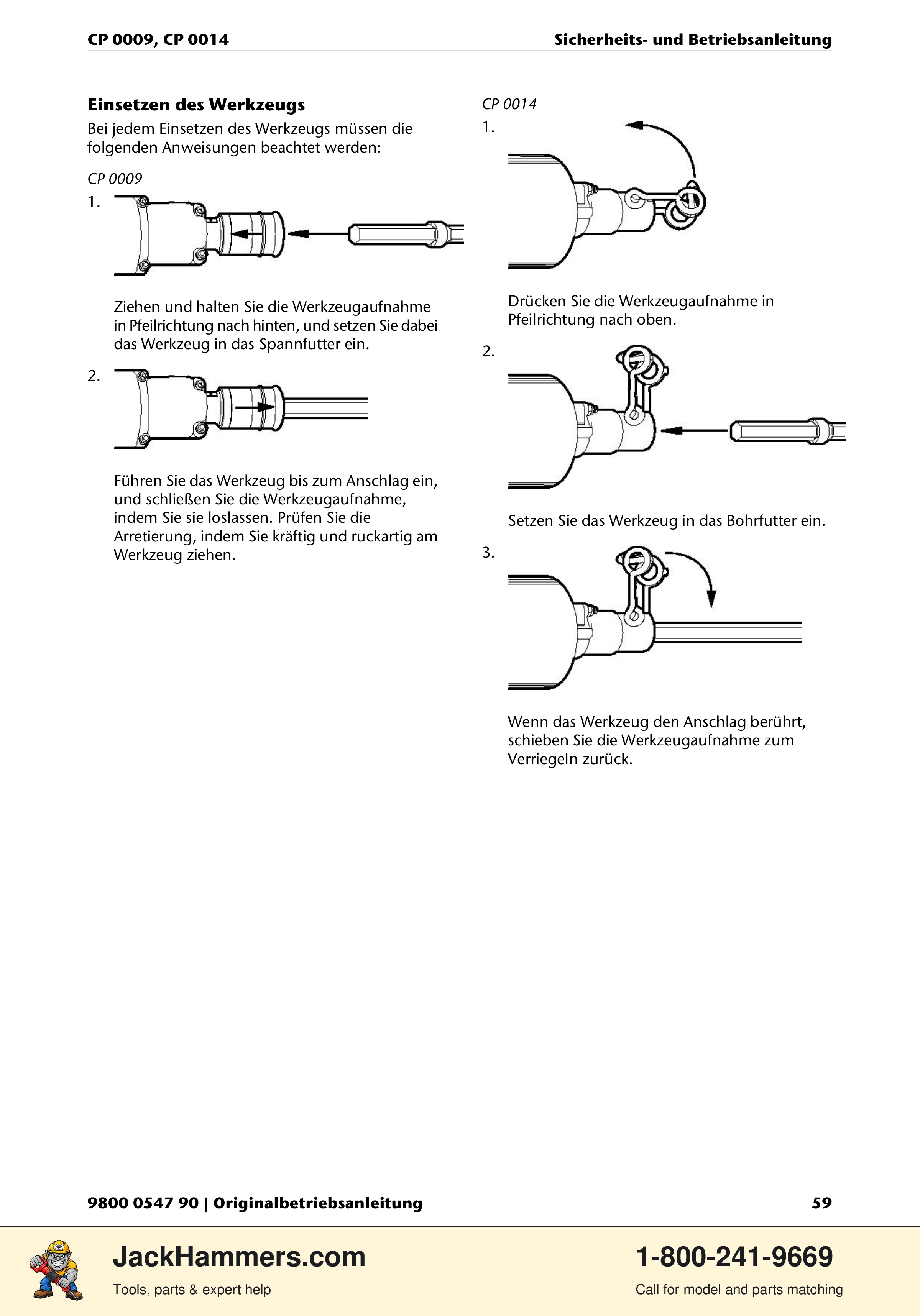 Chicago Pneumatic 0009 Series / 0014 Series PDF page 59 of 260