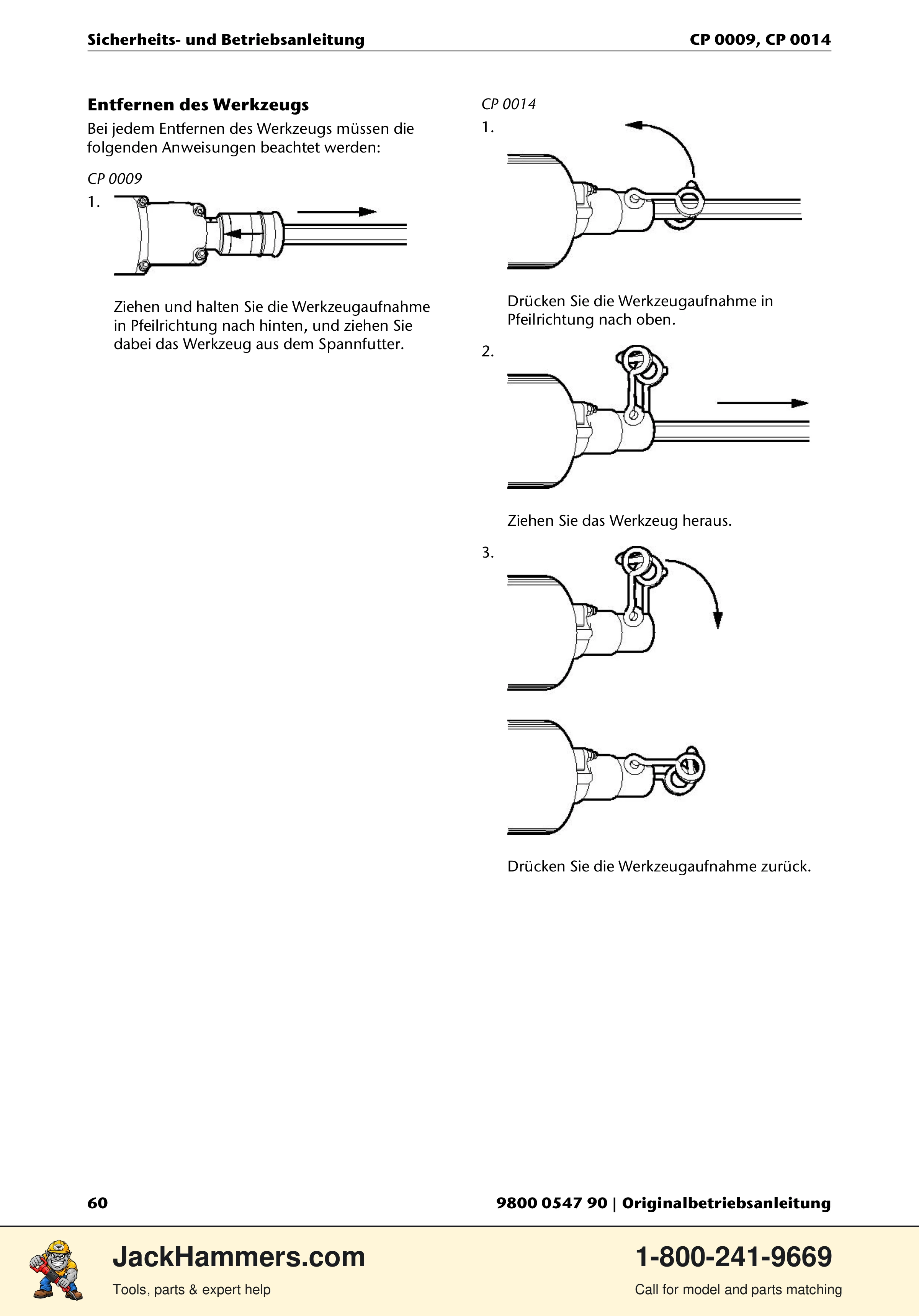 Chicago Pneumatic 0009 Series / 0014 Series PDF page 60 of 260