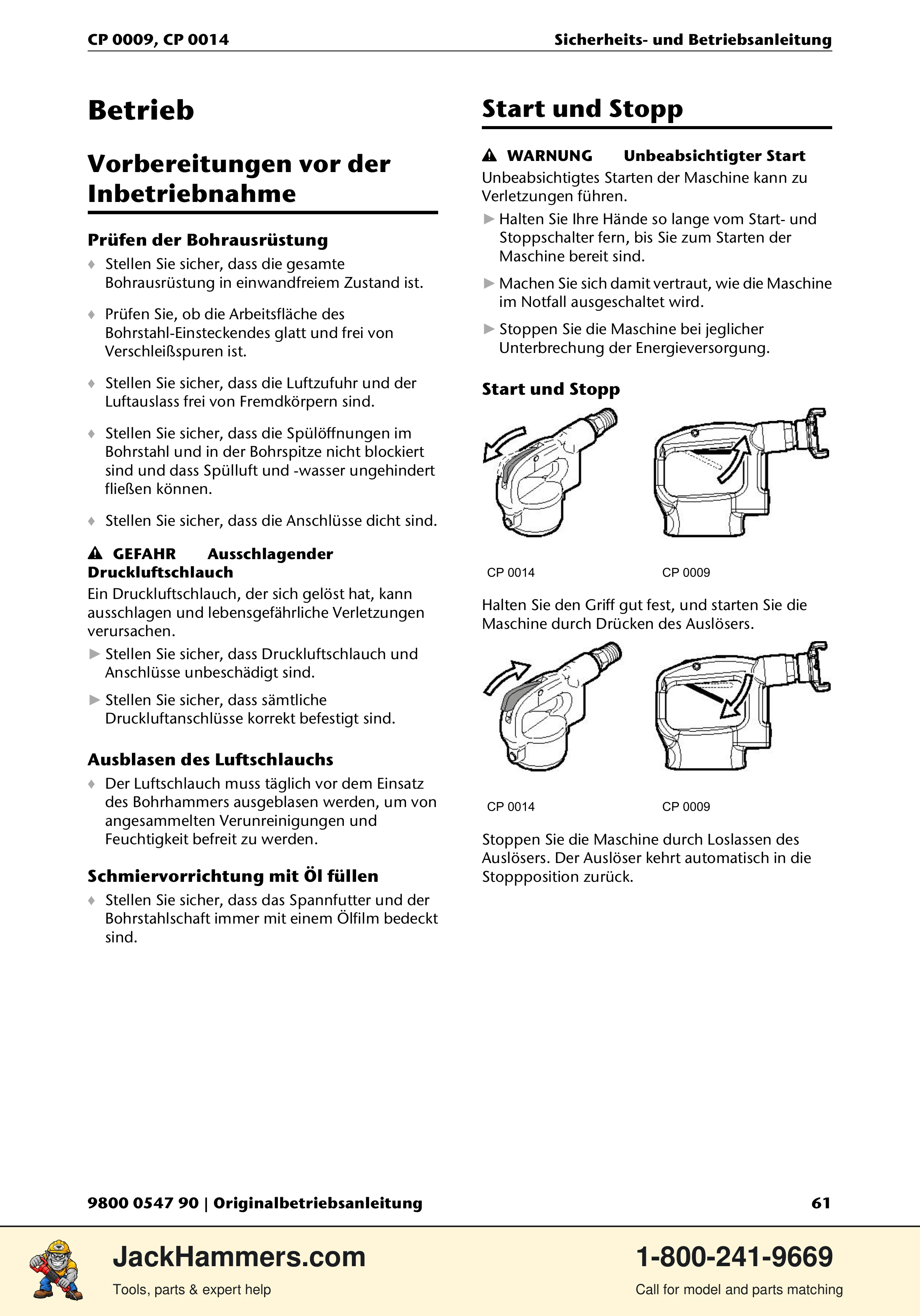 Chicago Pneumatic 0009 Series / 0014 Series PDF page 61 of 260