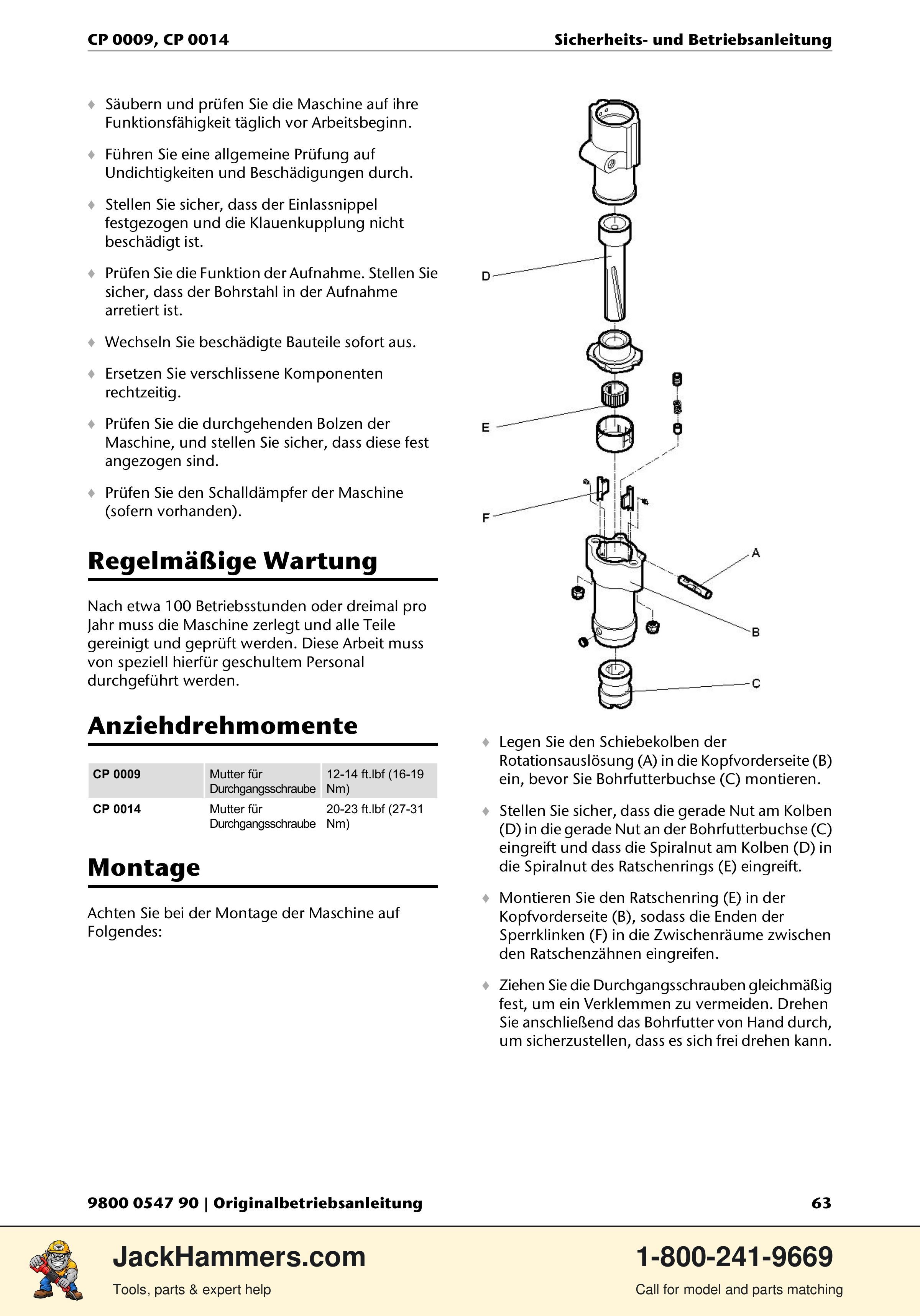 Chicago Pneumatic 0009 Series / 0014 Series PDF page 63 of 260
