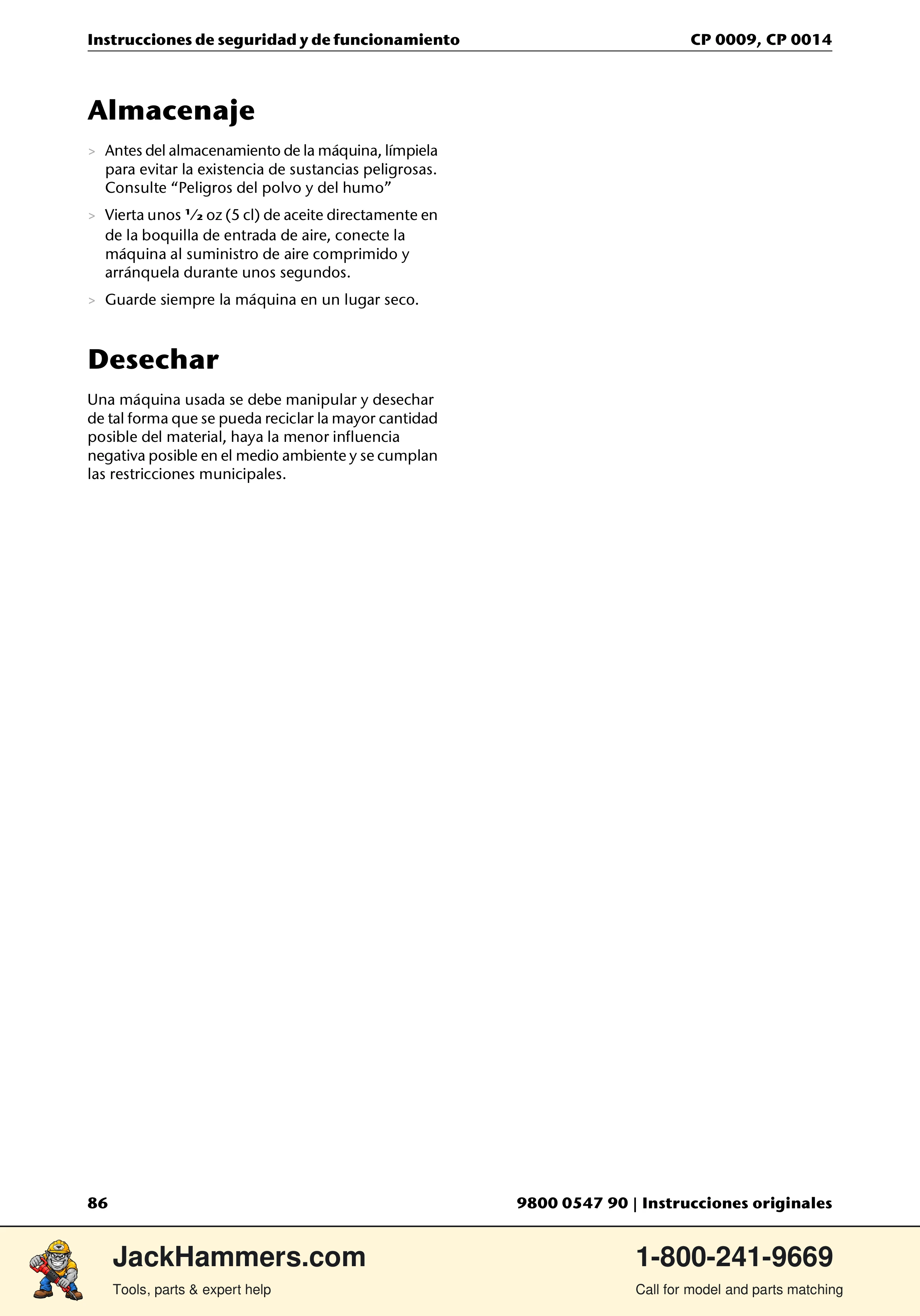 Chicago Pneumatic 0009 Series / 0014 Series PDF page 86 of 260