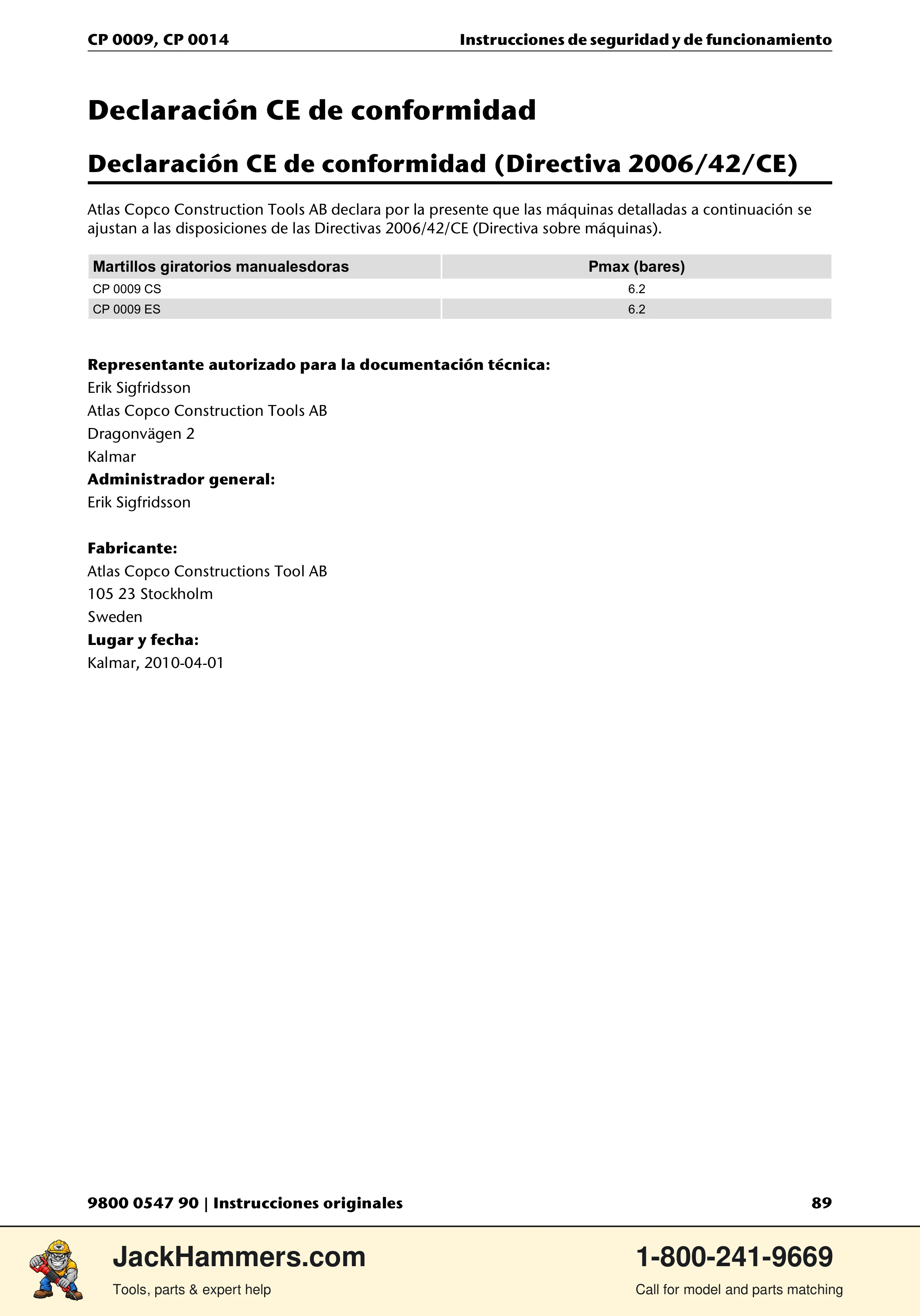 Chicago Pneumatic 0009 Series / 0014 Series PDF page 89 of 260