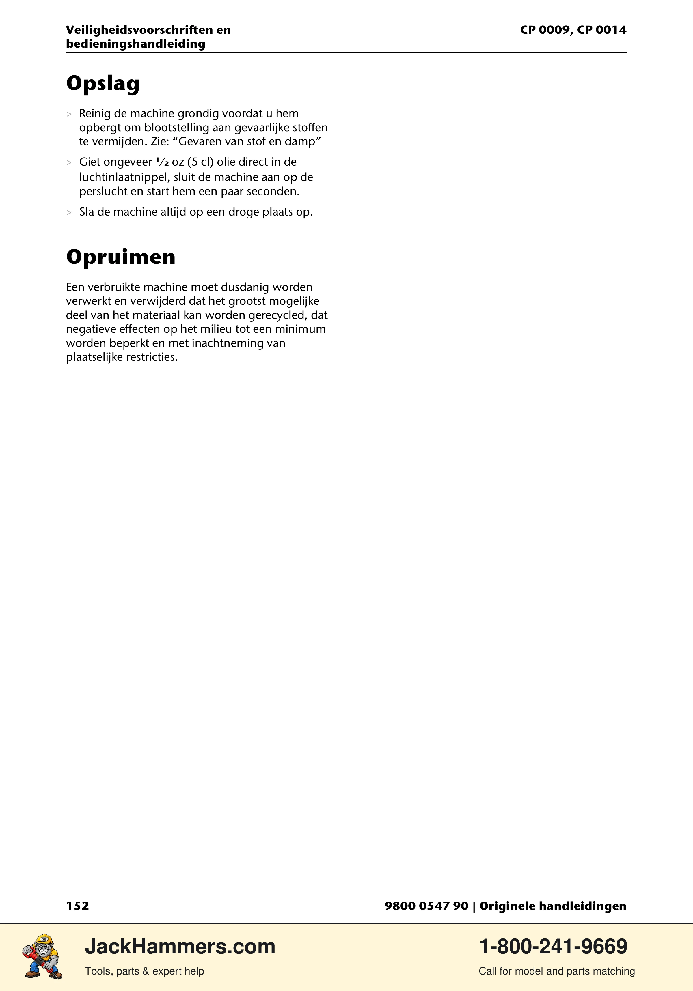 Chicago Pneumatic 0009 Series / 0014 Series PDF page 152 of 260