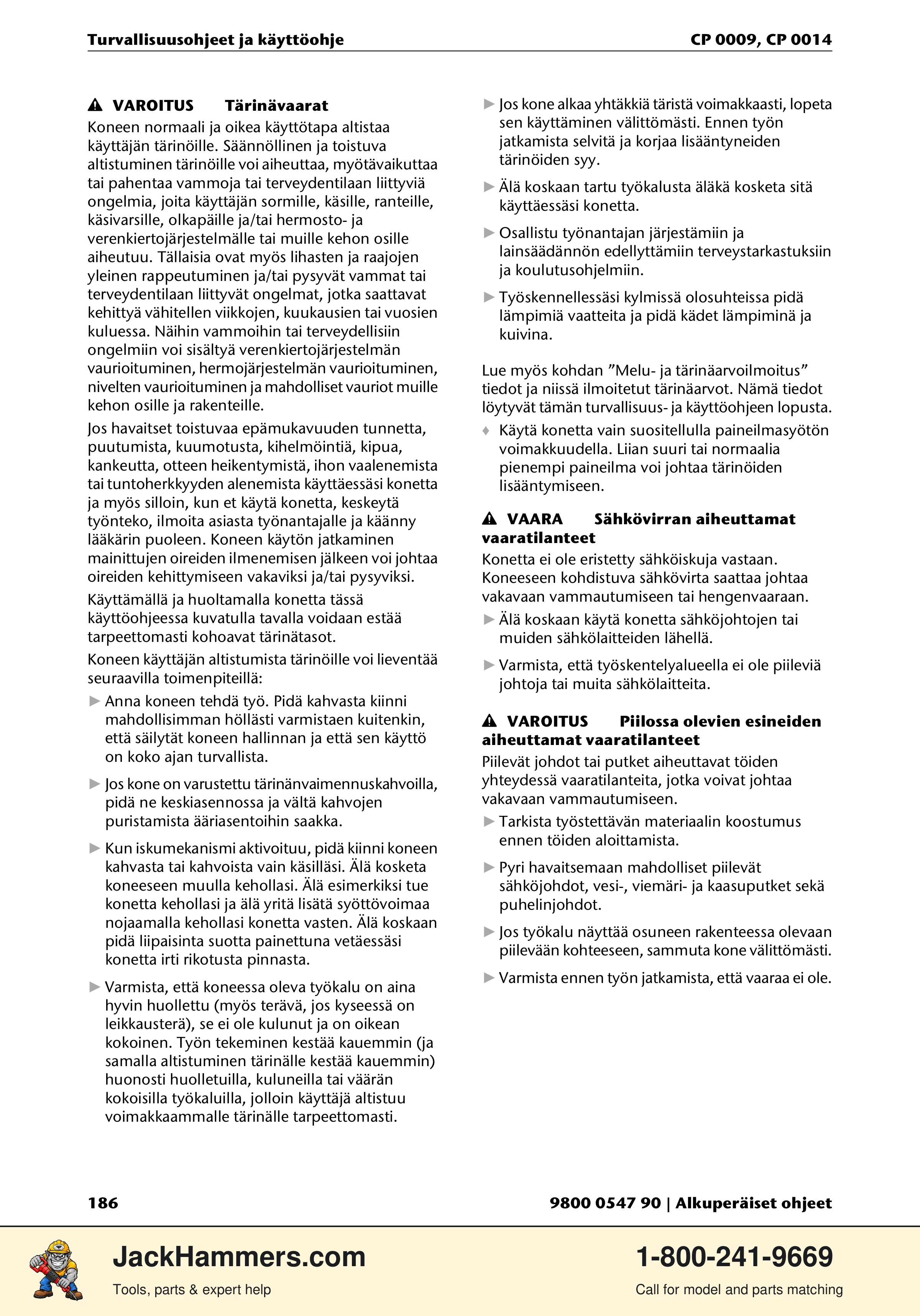 Chicago Pneumatic 0009 Series / 0014 Series PDF page 186 of 260