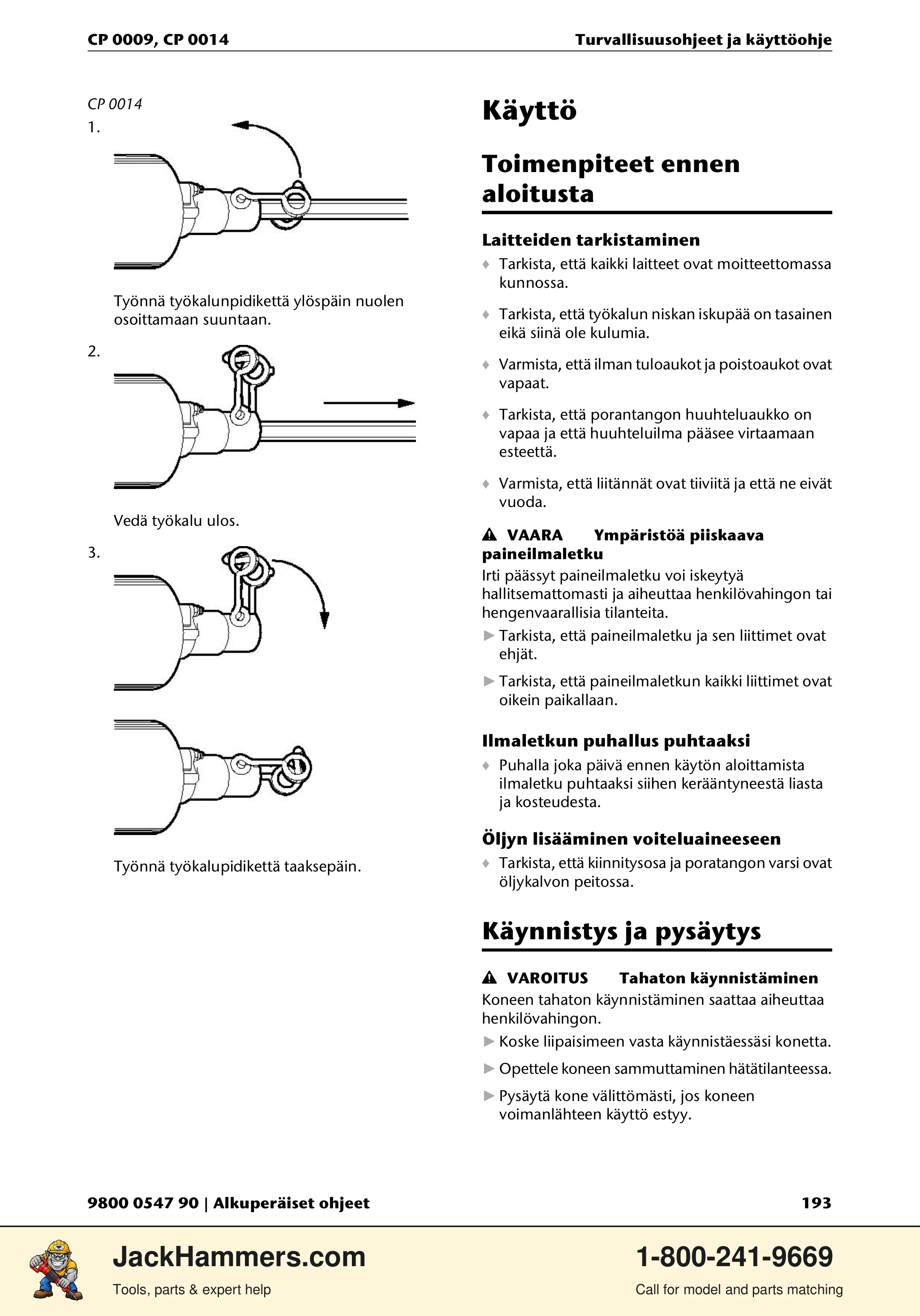 Chicago Pneumatic 0009 Series / 0014 Series PDF page 193 of 260