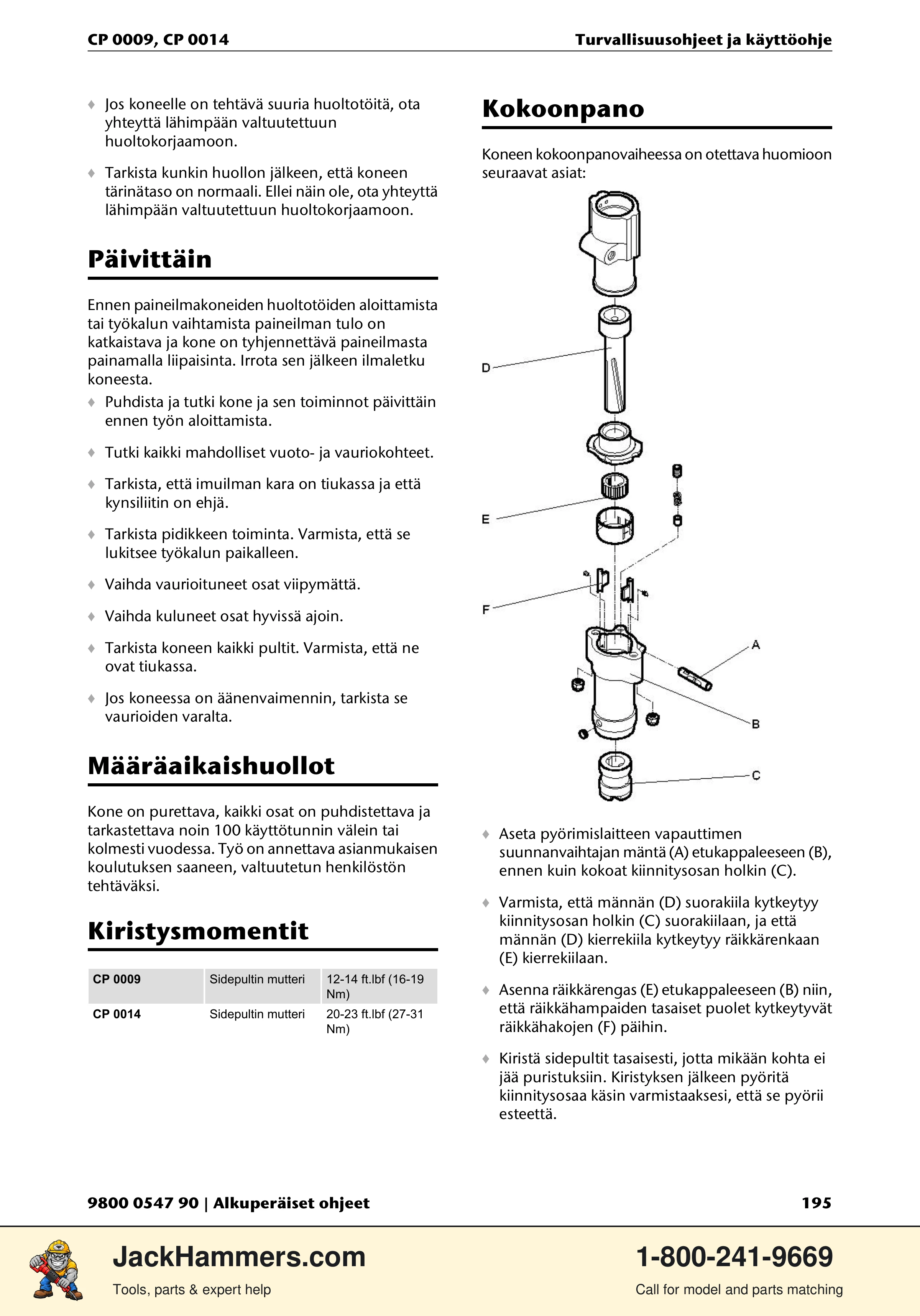 Chicago Pneumatic 0009 Series / 0014 Series PDF page 195 of 260