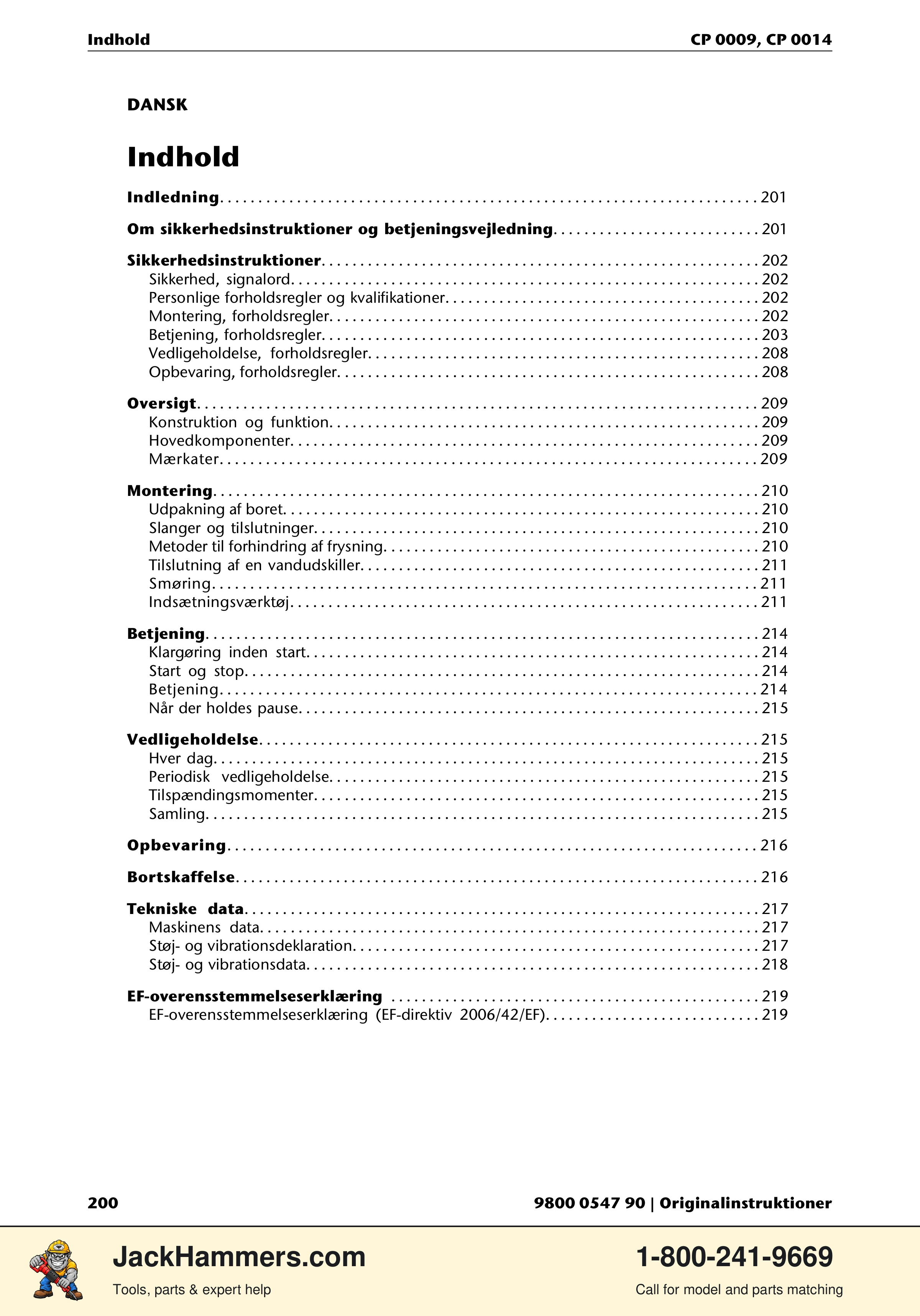 Chicago Pneumatic 0009 Series / 0014 Series PDF page 200 of 260