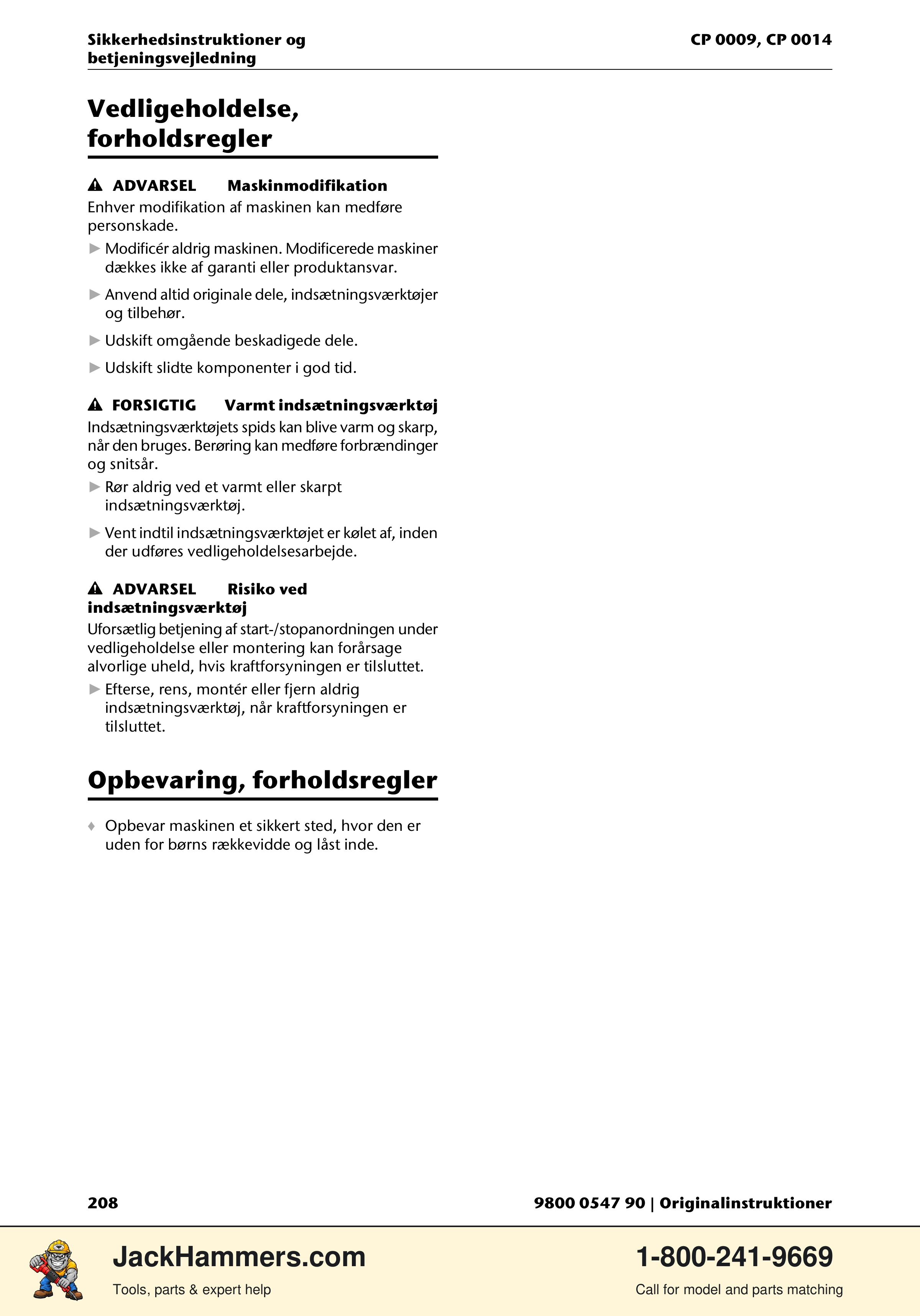 Chicago Pneumatic 0009 Series / 0014 Series PDF page 208 of 260