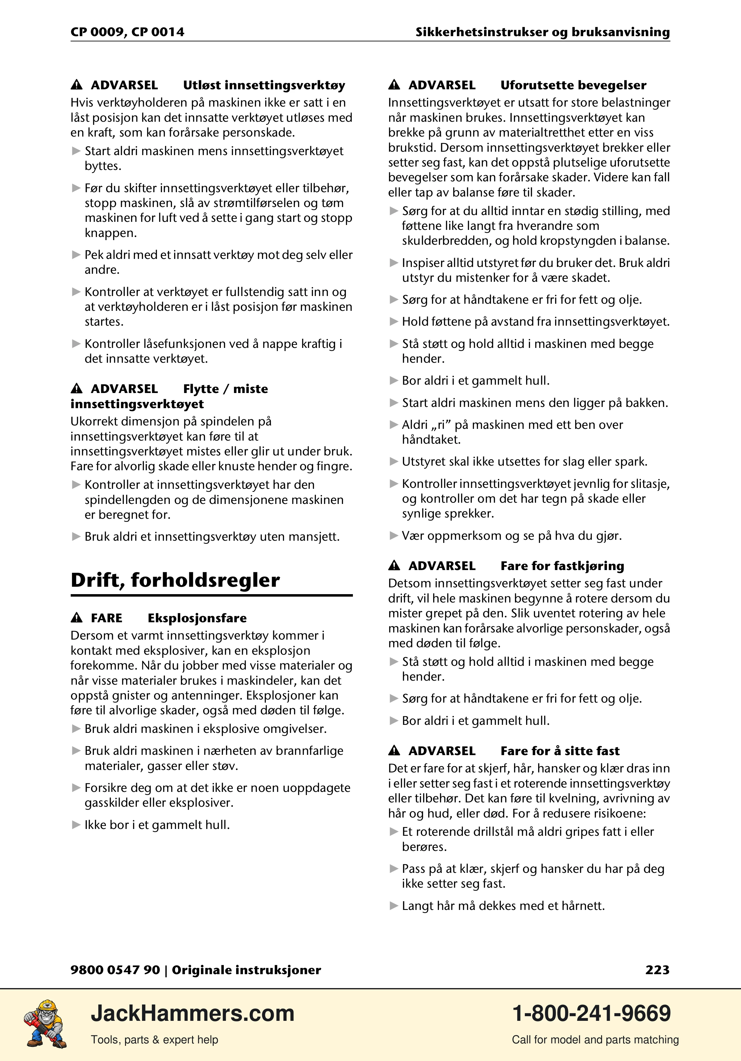 Chicago Pneumatic 0009 Series / 0014 Series PDF page 223 of 260