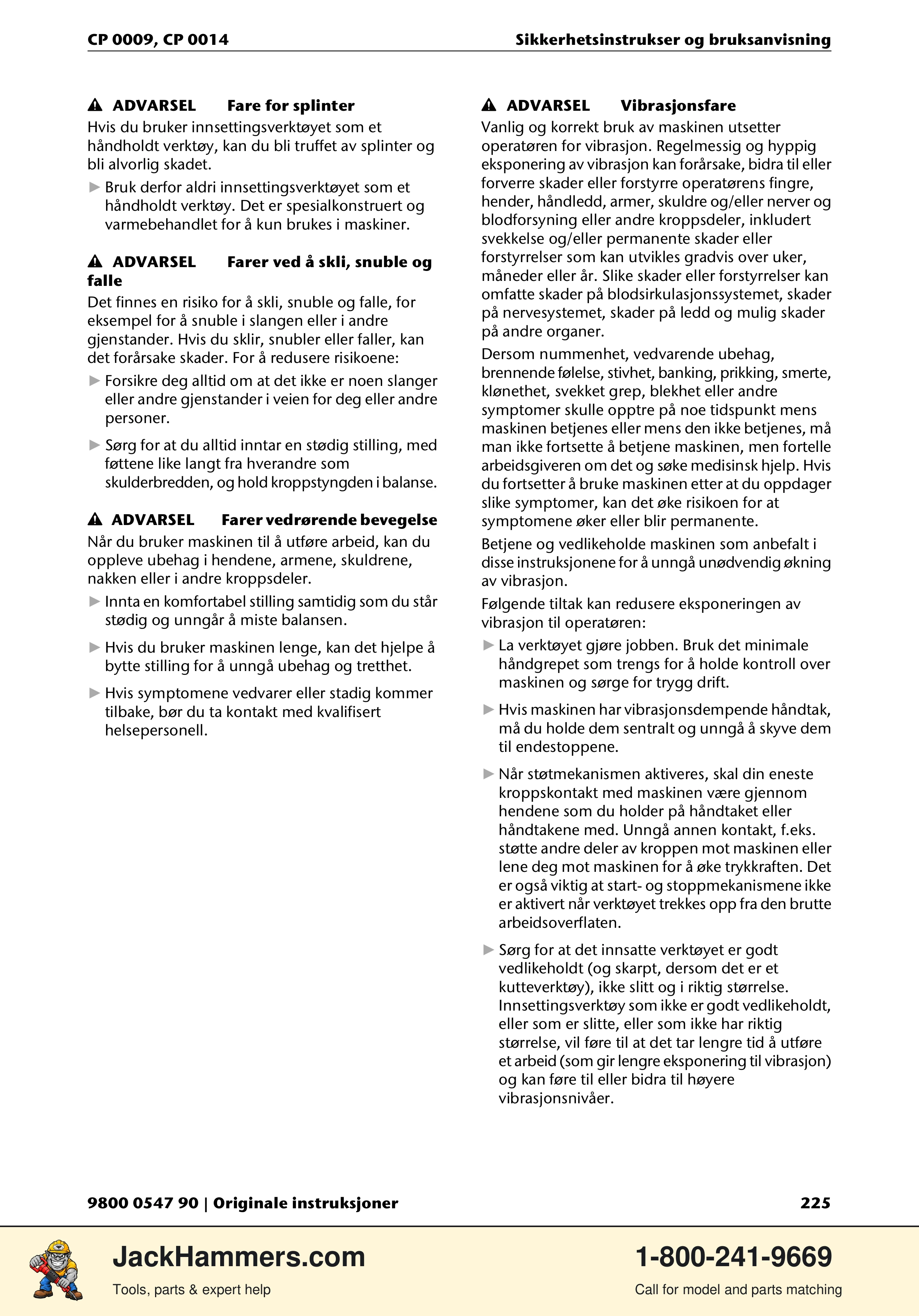 Chicago Pneumatic 0009 Series / 0014 Series PDF page 225 of 260