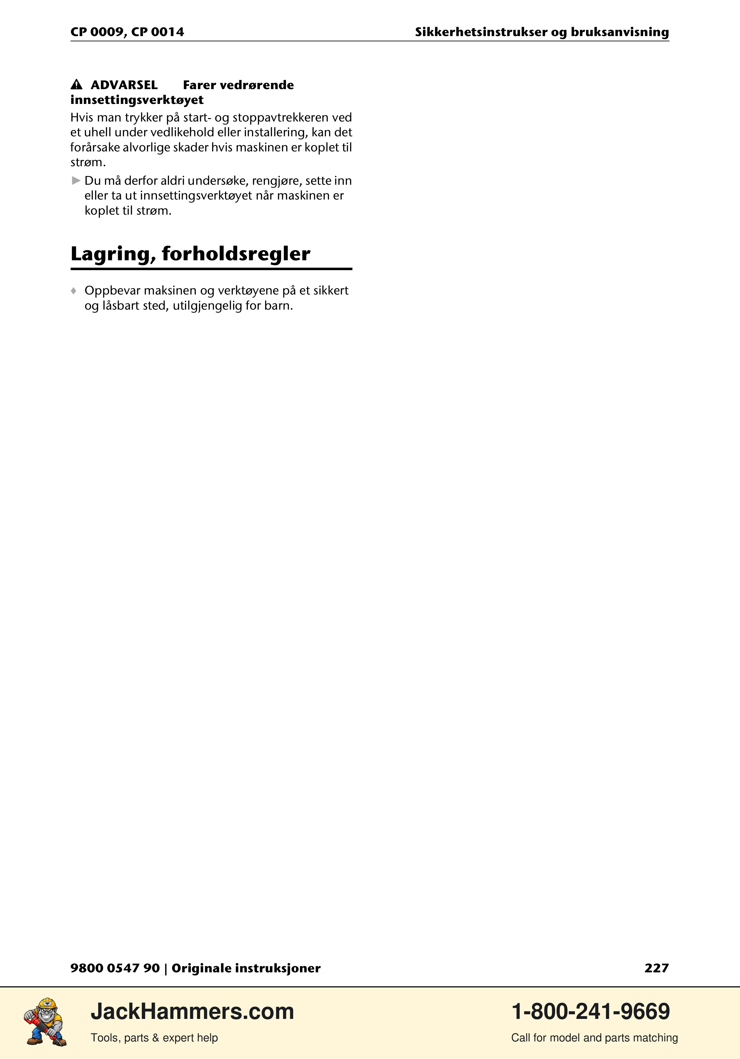 Chicago Pneumatic 0009 Series / 0014 Series PDF page 227 of 260