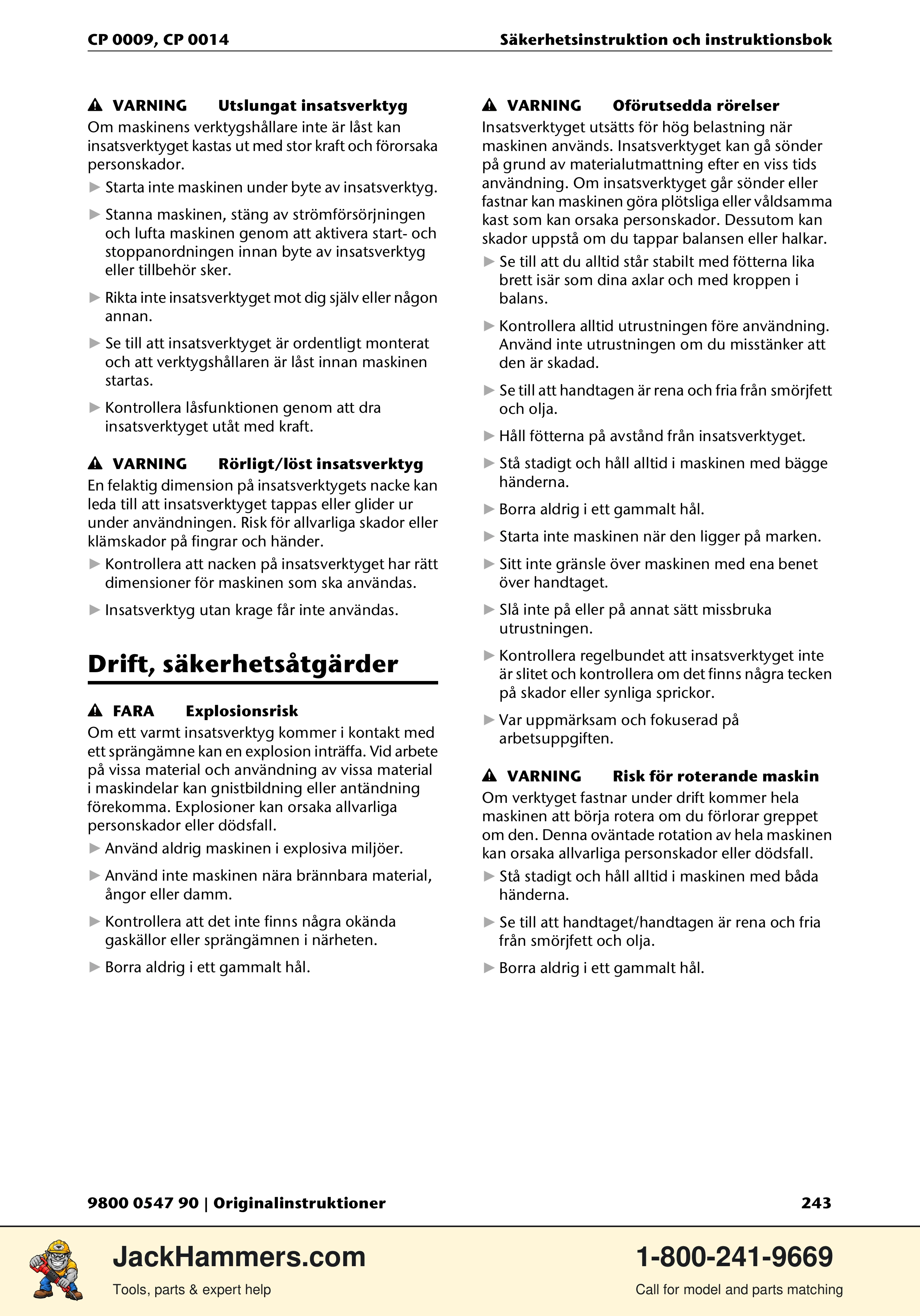 Chicago Pneumatic 0009 Series / 0014 Series PDF page 243 of 260